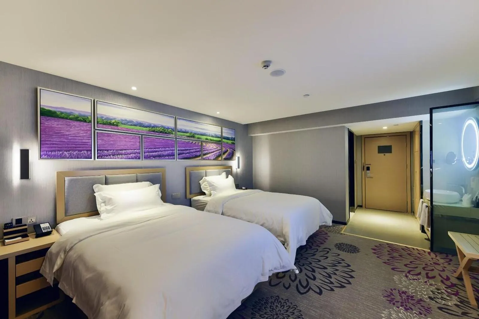 Bed in Lavande Hotel Xining Haihu New District Wanda Plaza