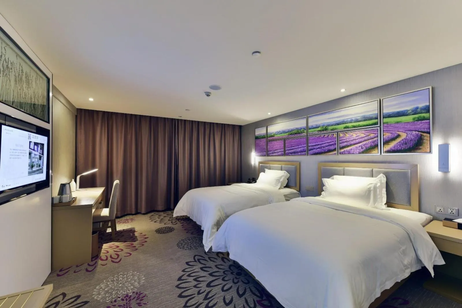 Bed in Lavande Hotel Xining Haihu New District Wanda Plaza