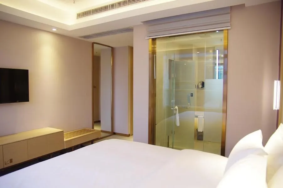 Bed in Lavande Hotel Neijiang High-speed Railway Station Peace Plaza