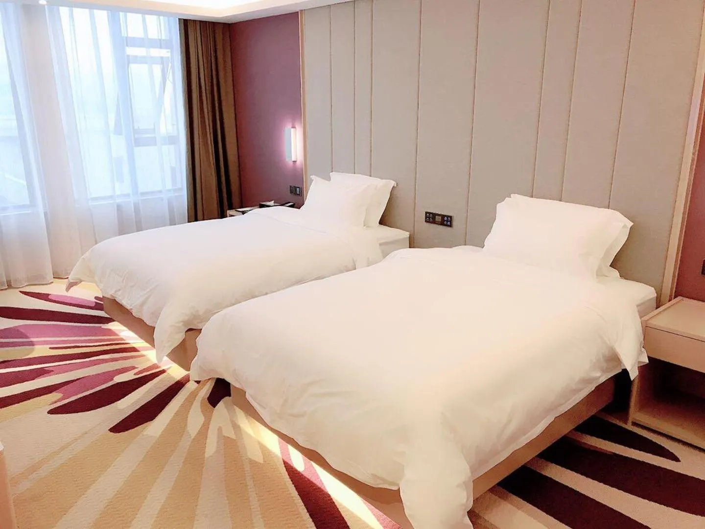 Bed in Lavande Hotel Mianyang Santai North Passenger Transport Center Binjiang Park