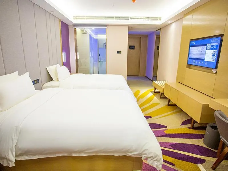 Bed in Lavande Hotel Mianyang Santai North Passenger Transport Center Binjiang Park
