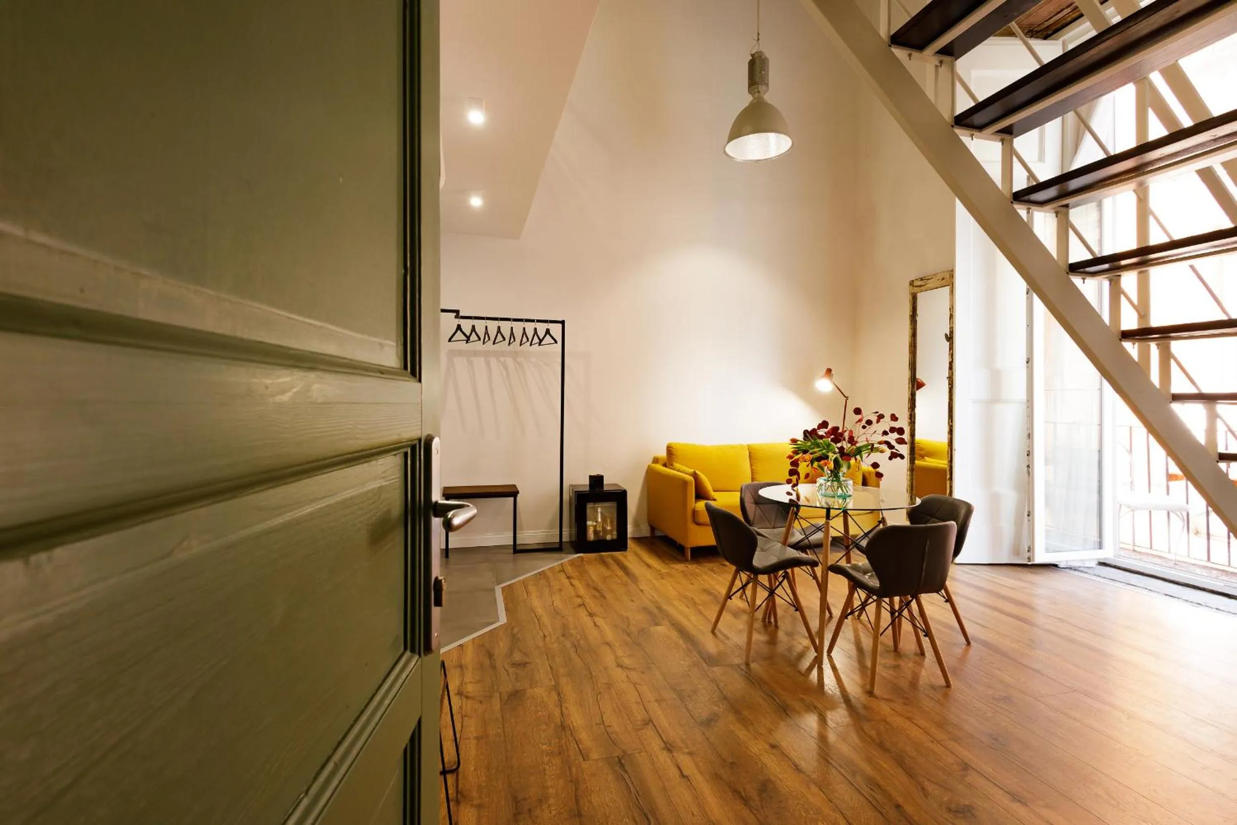 Seating area in Palà Suites