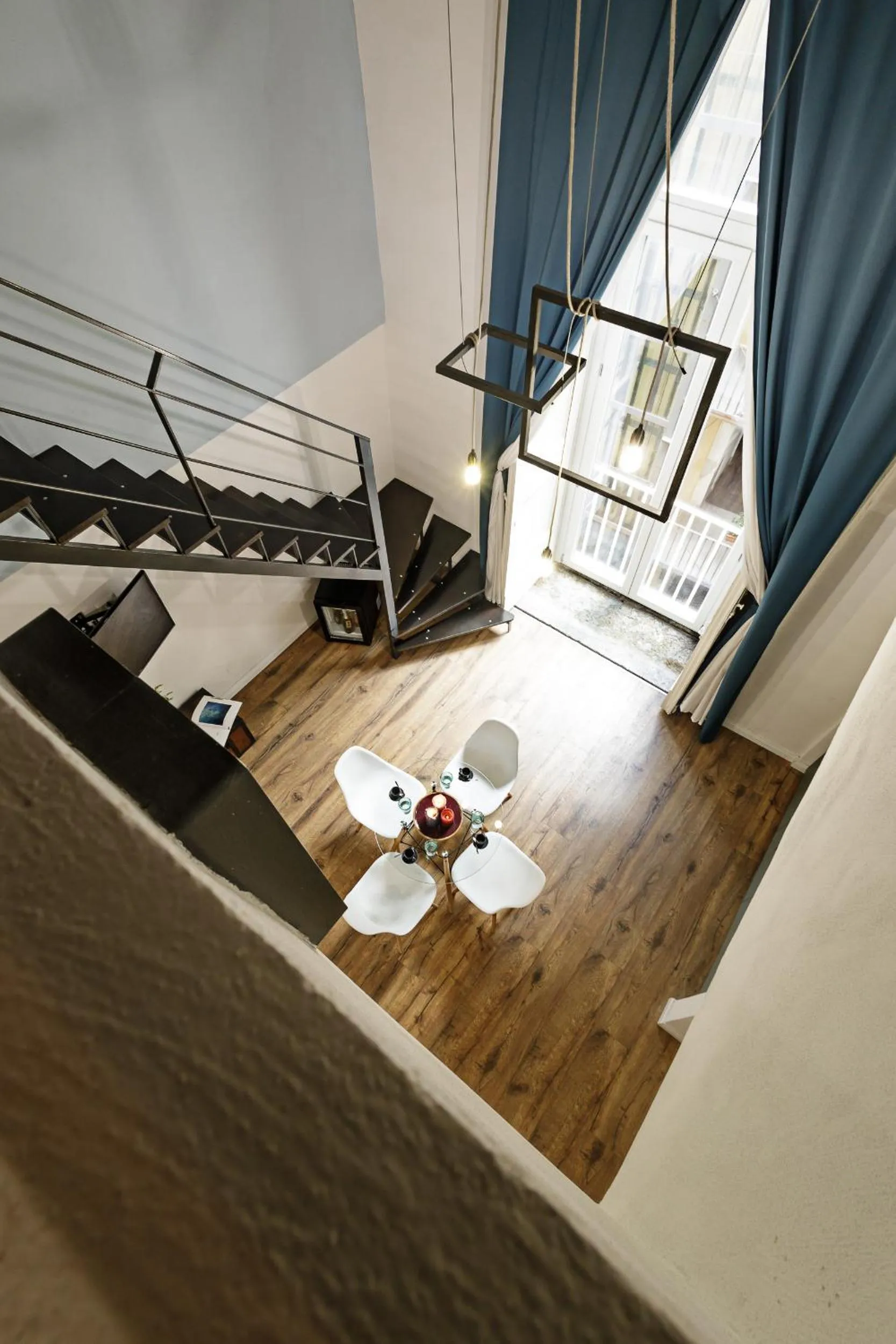 Seating area in Palà Suites