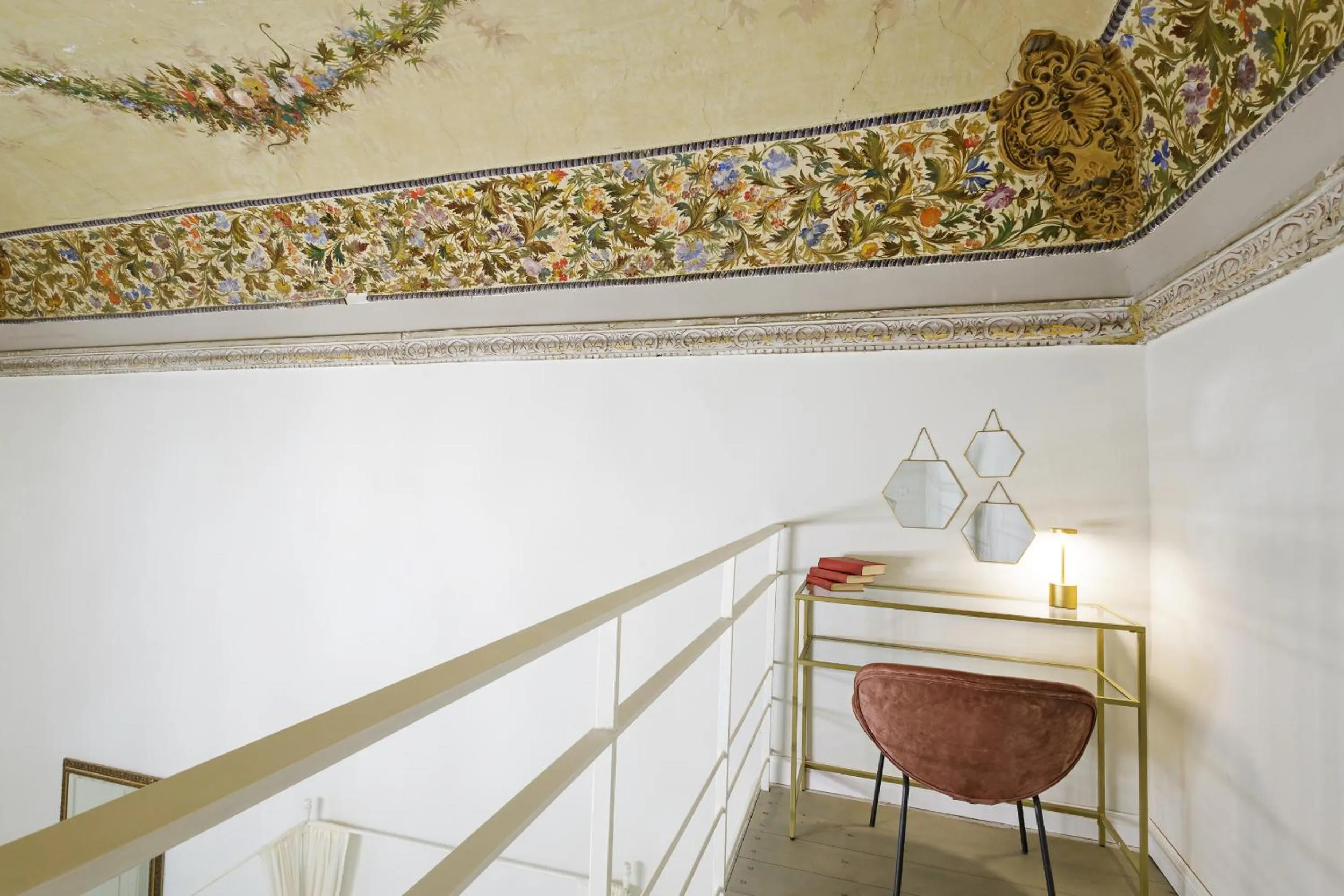 Seating area in Palà Suites