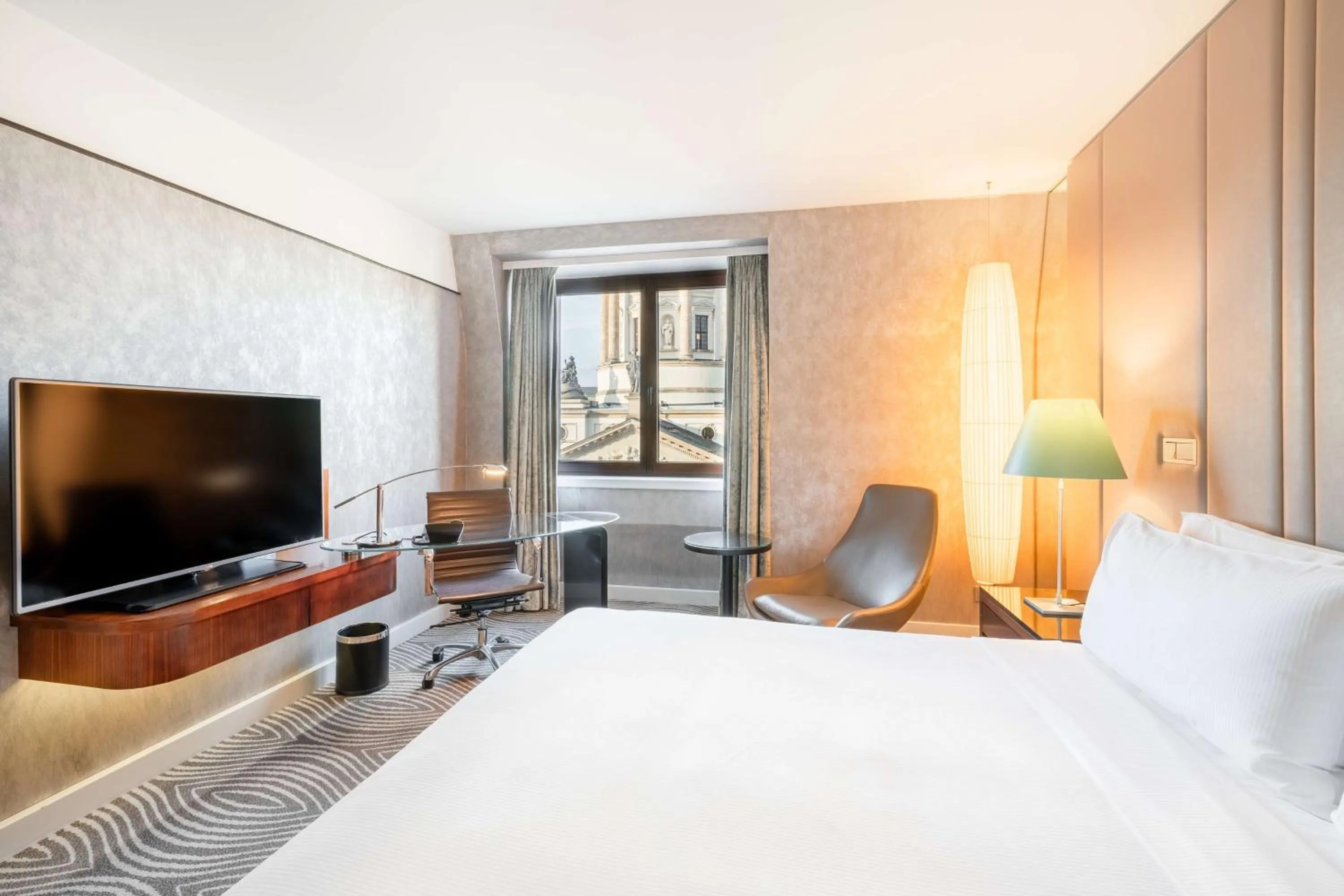 View (from property/room), Bed in Hilton Berlin