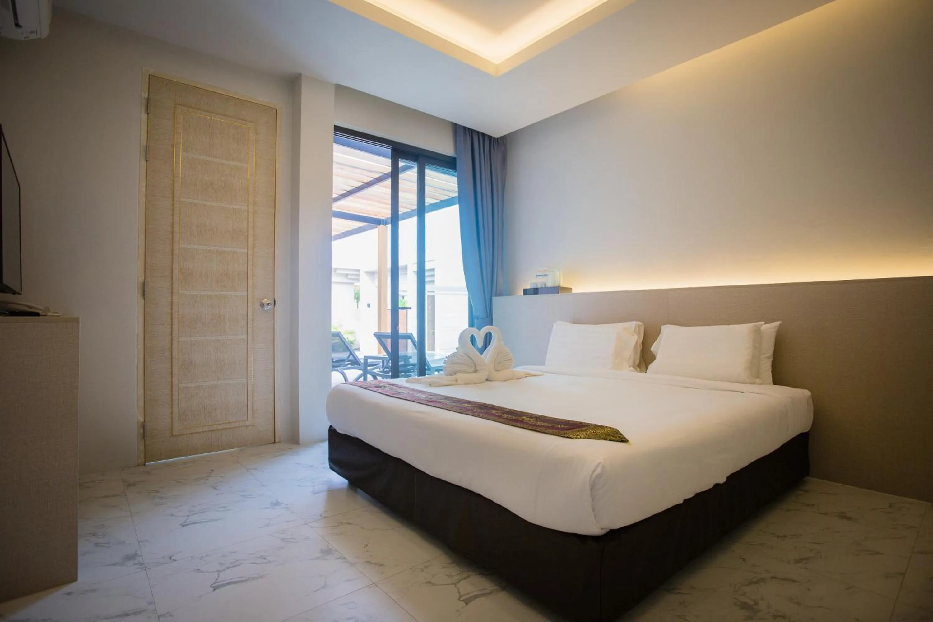 Bed in Gold Chariot Pool Villa, Phuket - SHA Plus Certified