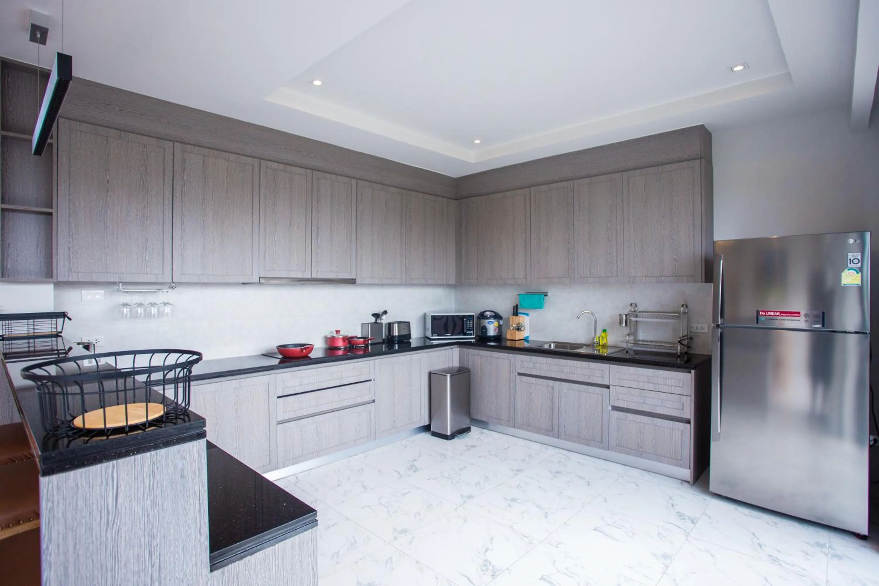 Kitchen or kitchenette in Gold Chariot Pool Villa, Phuket - SHA Plus Certified