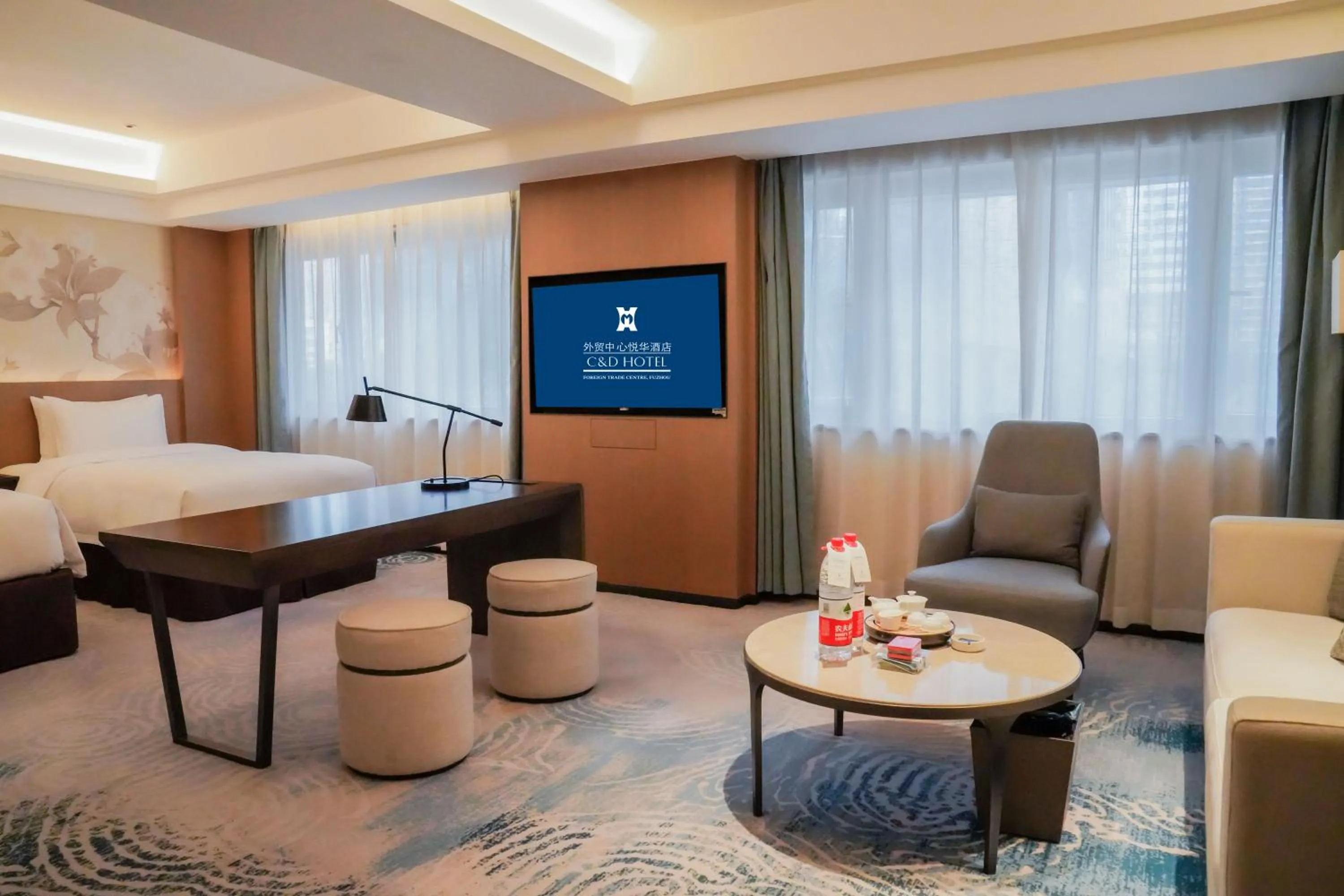 Seating area, Bed in Foreign Trade Centre C&D Hotel,Fuzhou