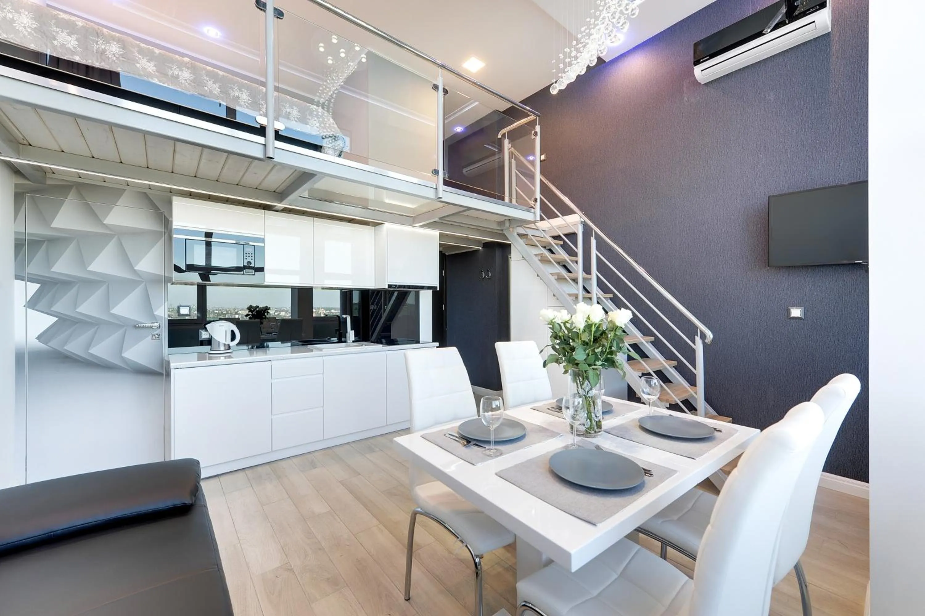 Kitchen or kitchenette in Panorama- the View of Gdańsk by Elite Apartments