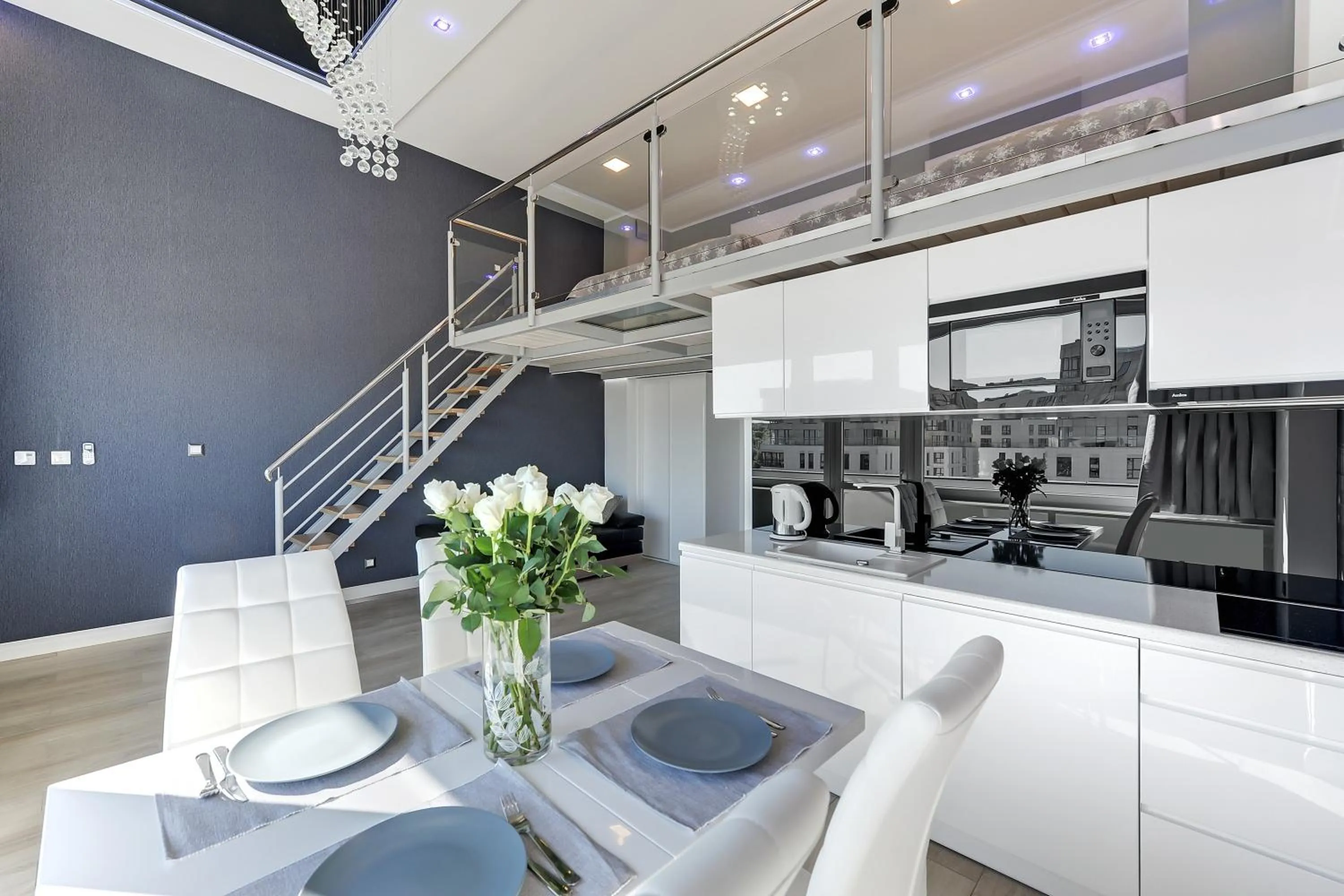 Kitchen or kitchenette in Panorama- the View of Gdańsk by Elite Apartments