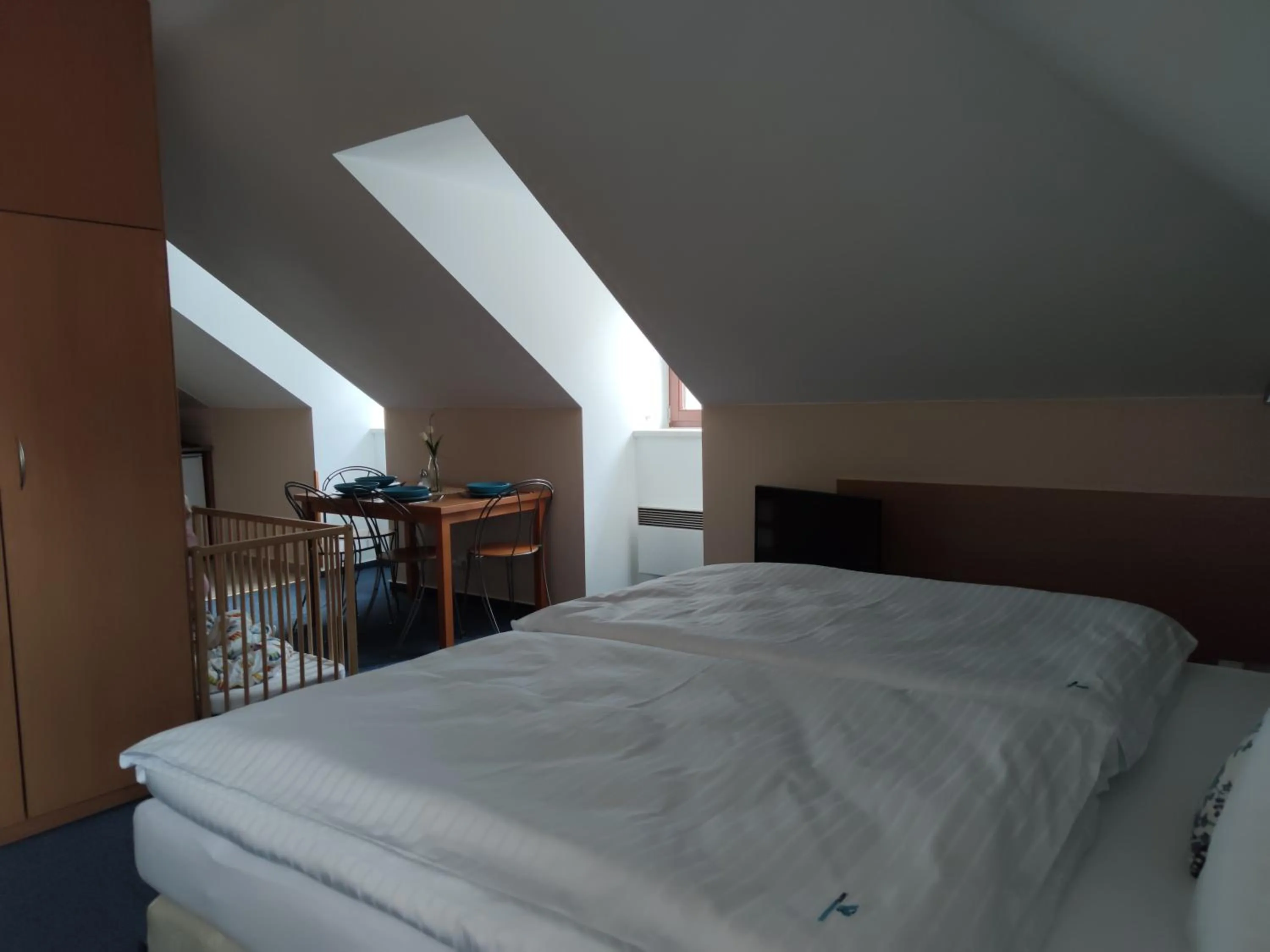 Bed in Hotel Modrásek