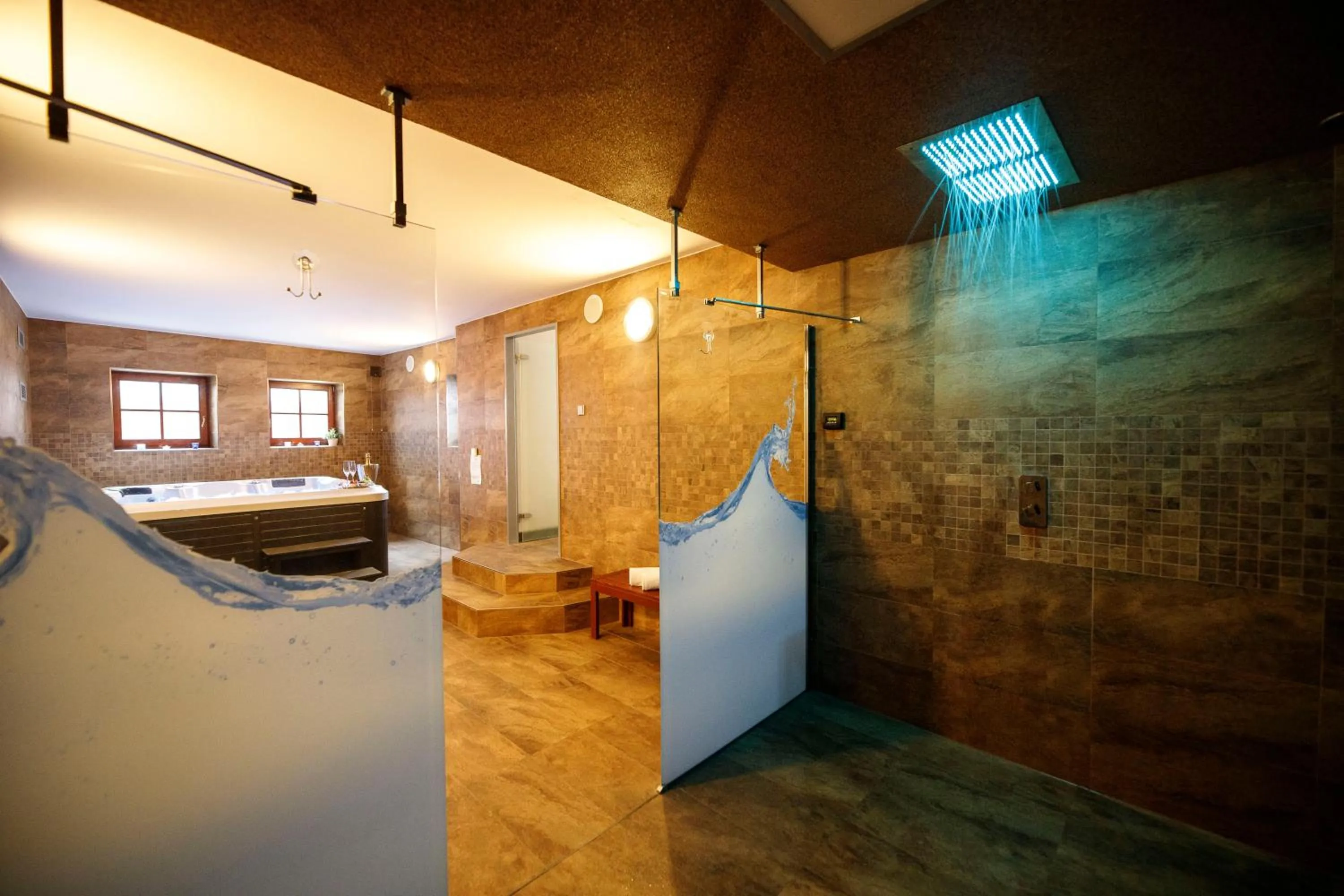 Shower in Hotel Modrásek