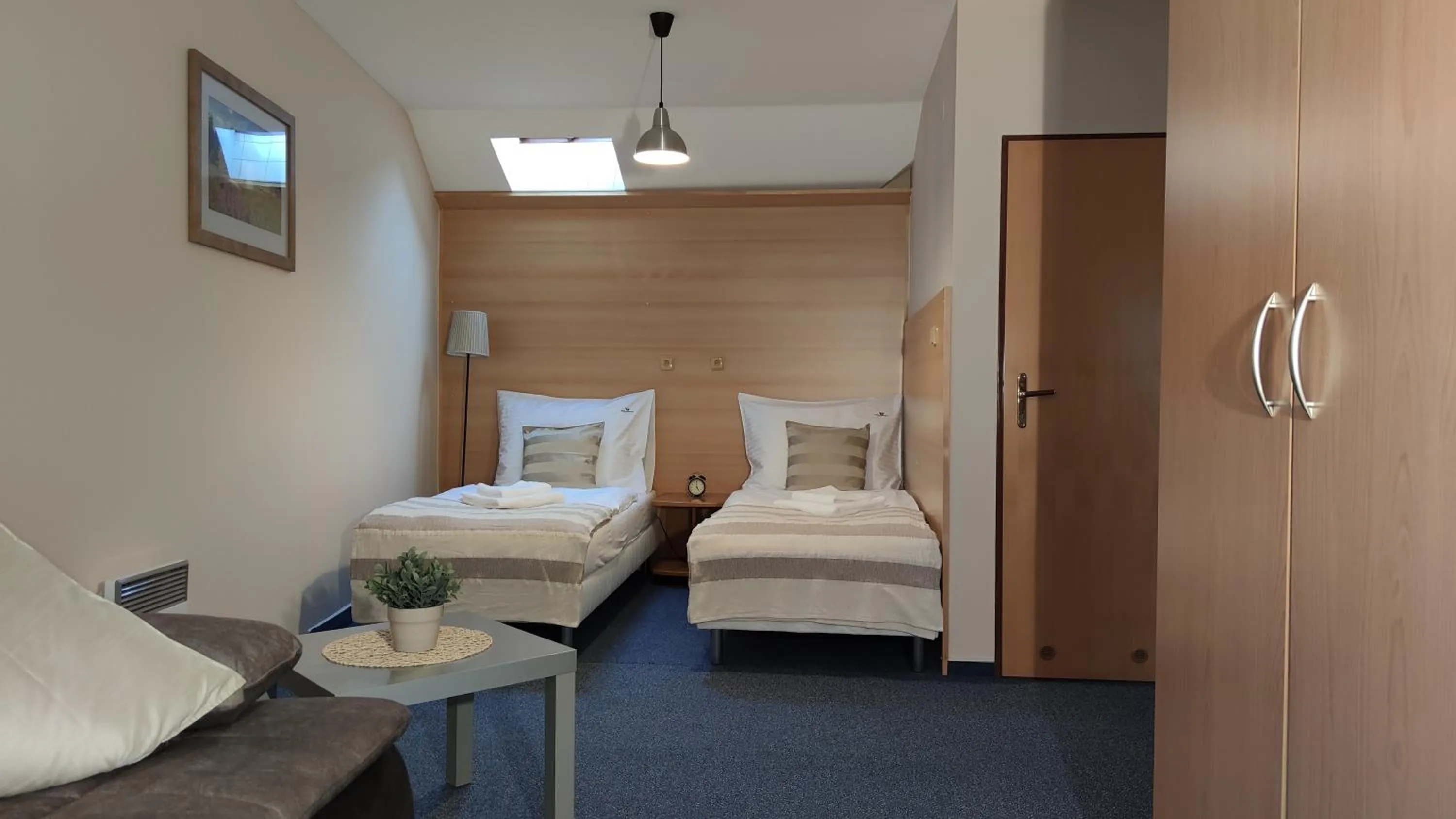 Bed in Hotel Modrásek