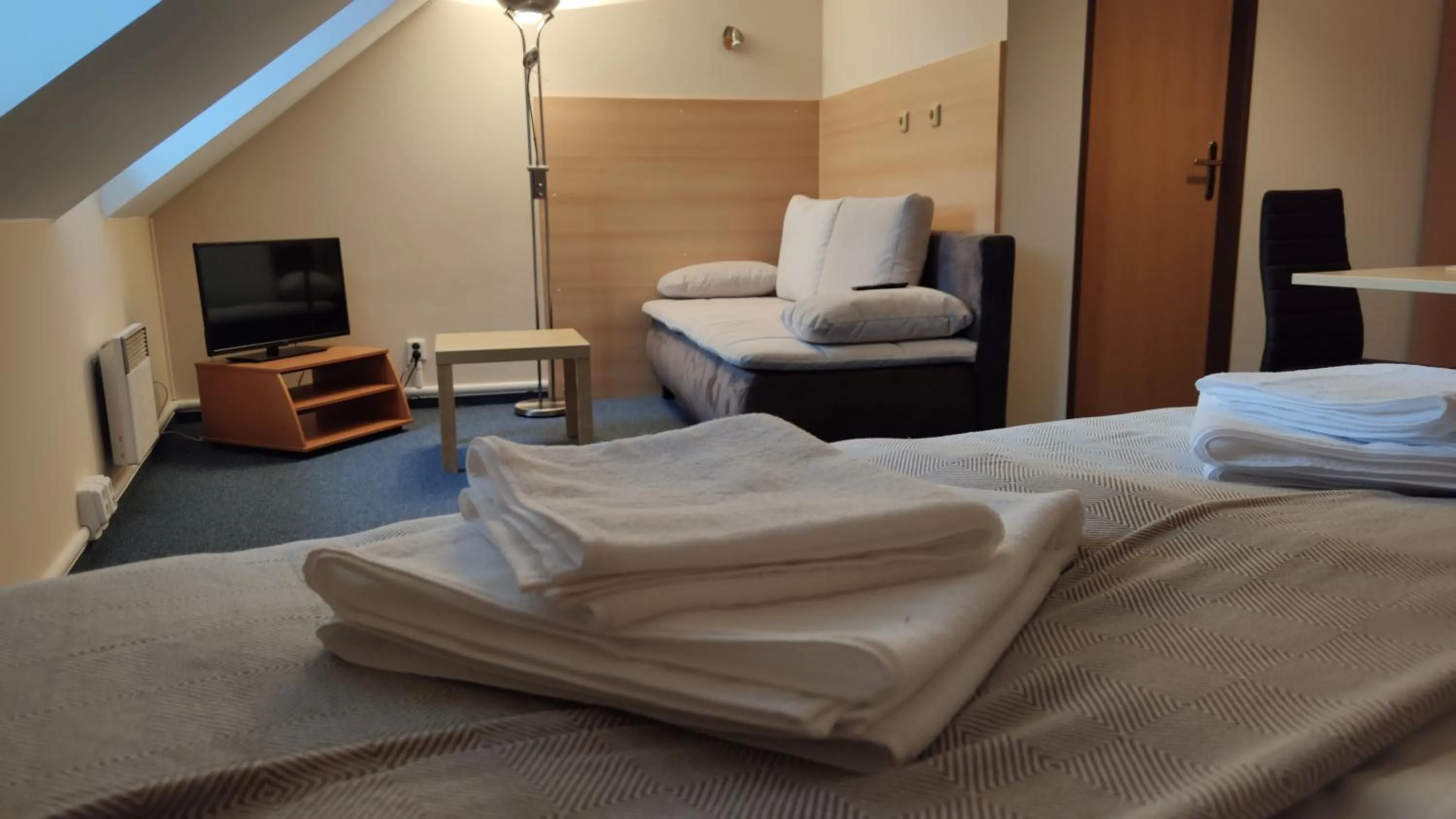 Bed in Hotel Modrásek