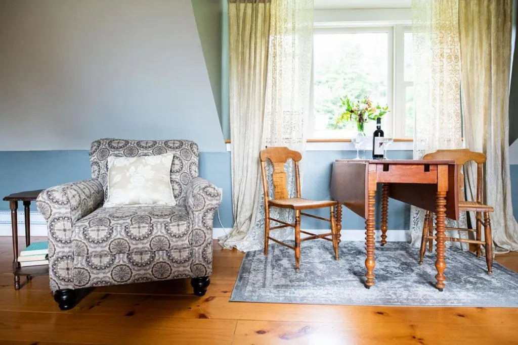 Seating area in Craftsbury Farmhouse