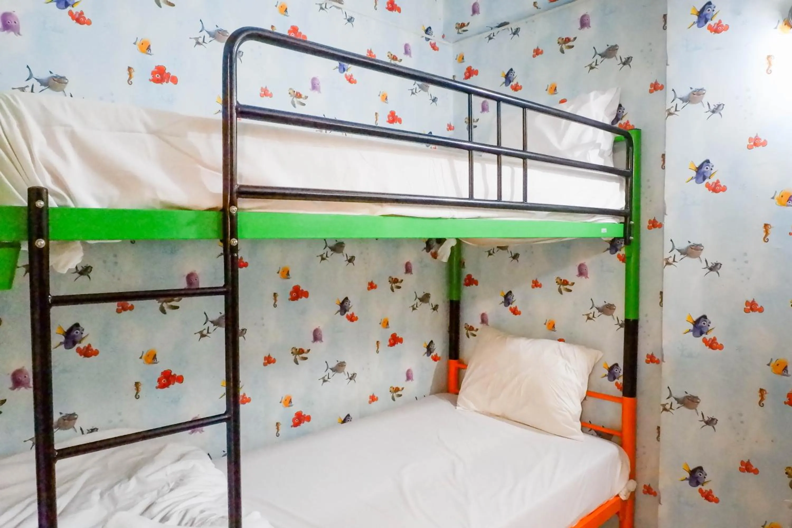 bunk bed, Bed in Minimalist 2BR Apartment at Dian Regency By Travelio