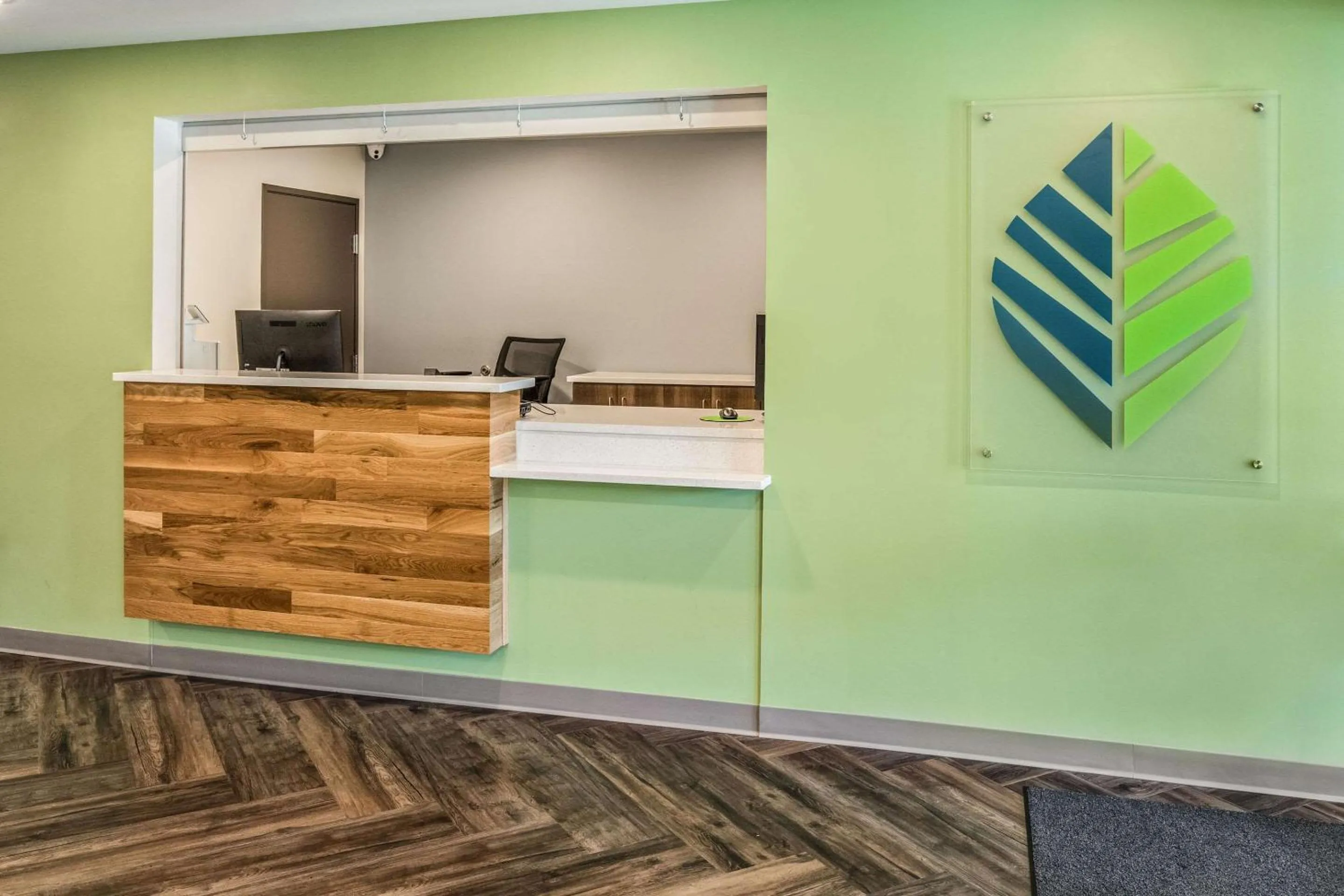 Lobby or reception in WoodSpring Suites Greenville Haywood Mall