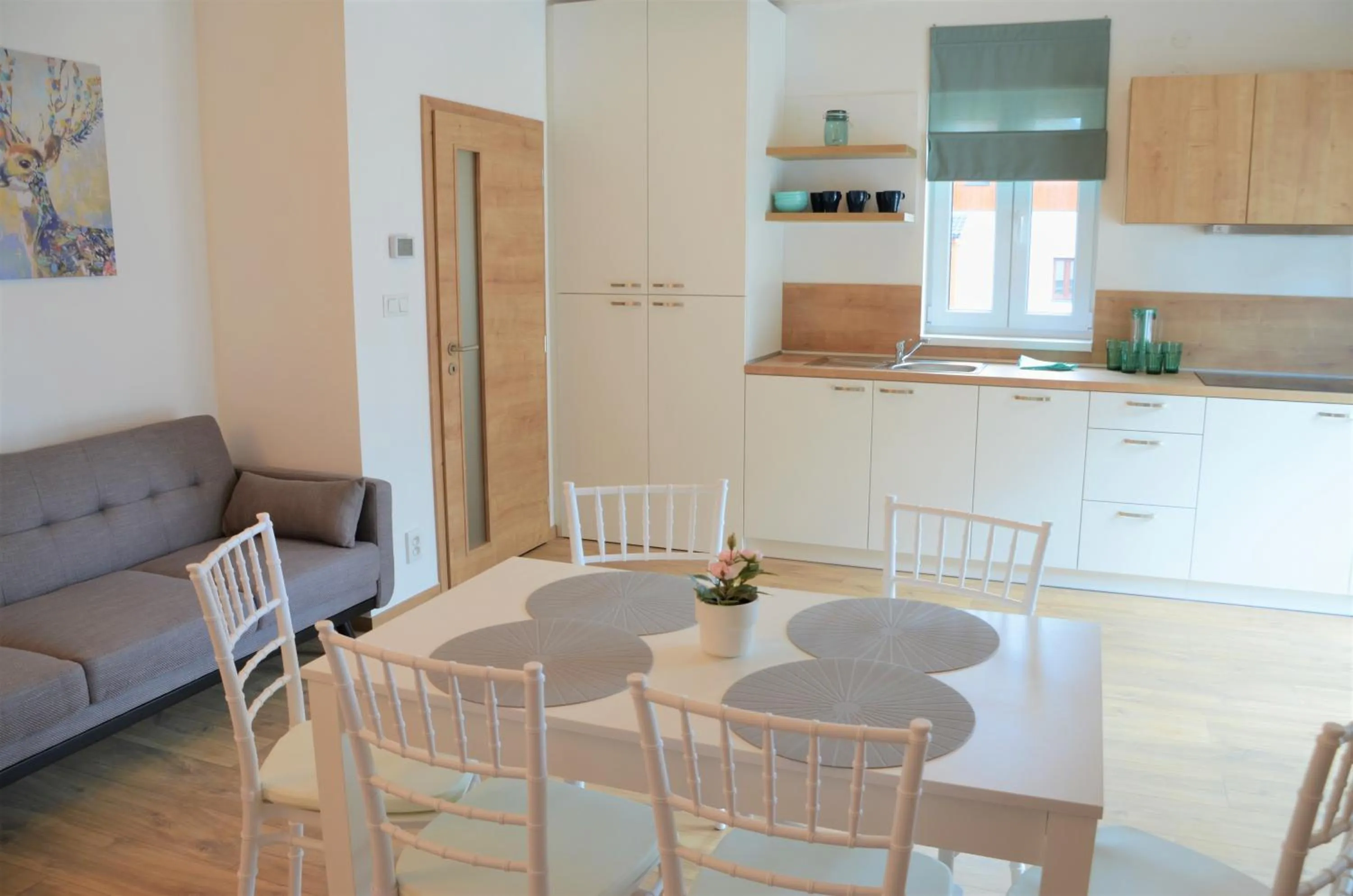 Kitchen or kitchenette in Apartmány Deluxe