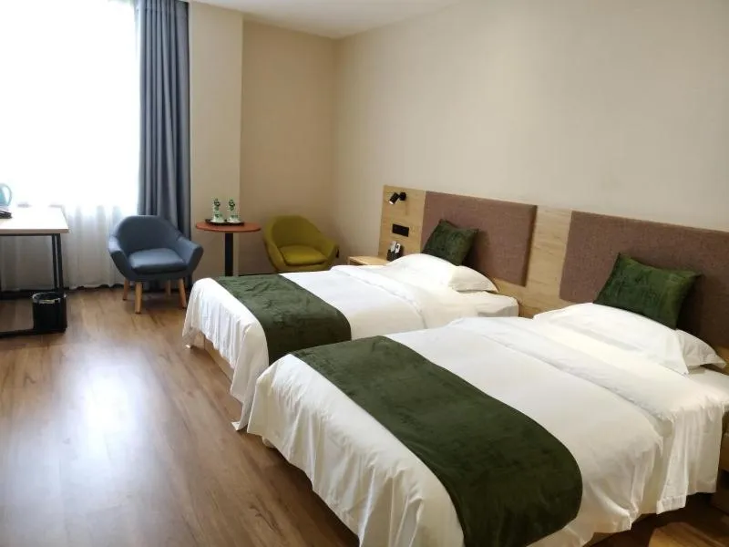 Bed in GreenTree Inn Lanzhou Donghu Square Provincial People's Hospital