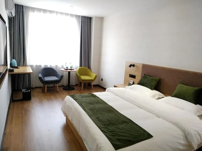 Bed in GreenTree Inn Lanzhou Donghu Square Provincial People's Hospital