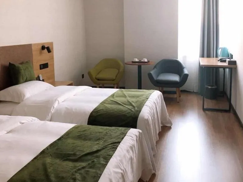 Bed in GreenTree Inn Lanzhou Donghu Square Provincial People's Hospital