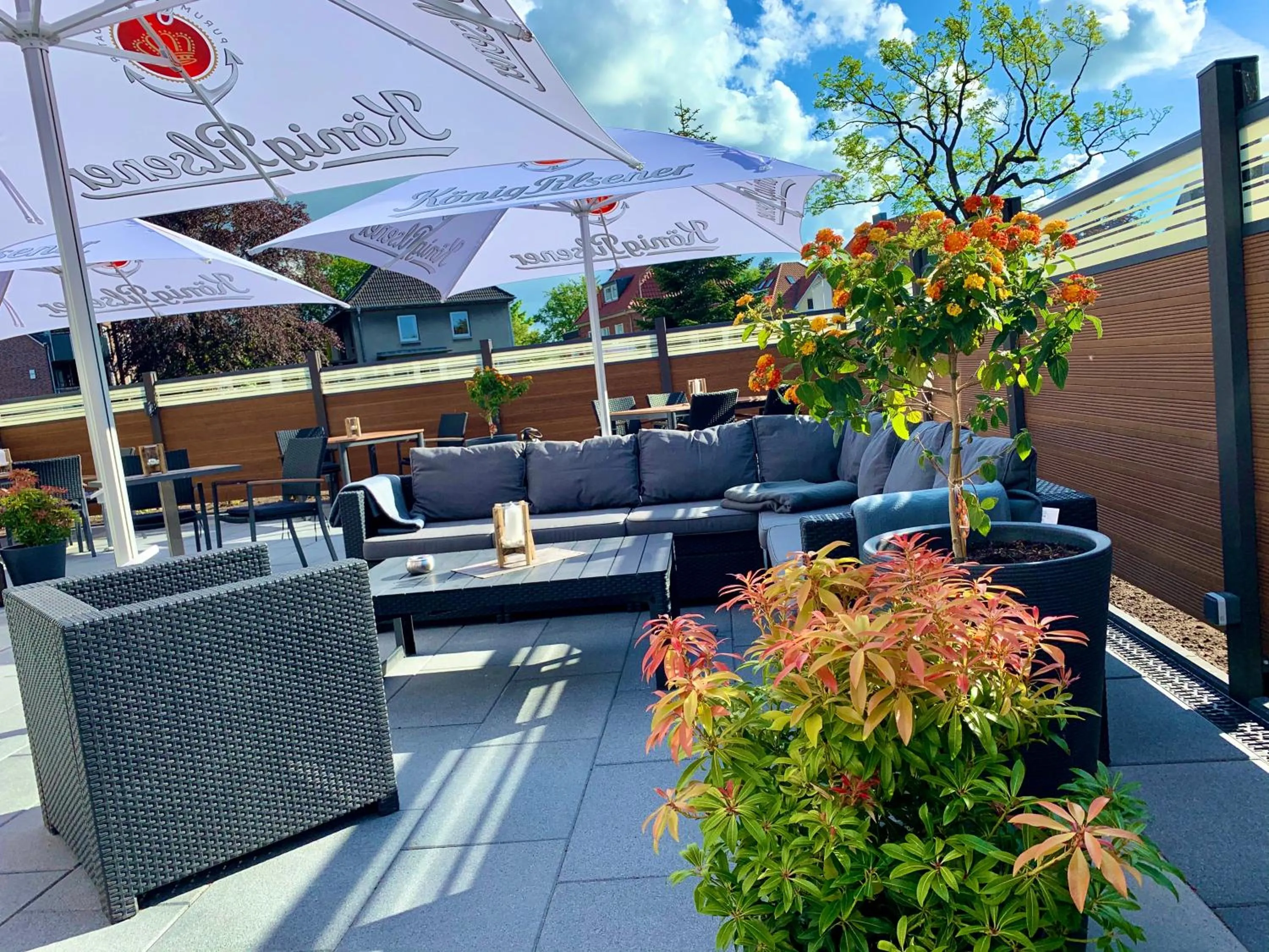 Patio in Hotel Stadt Aurich