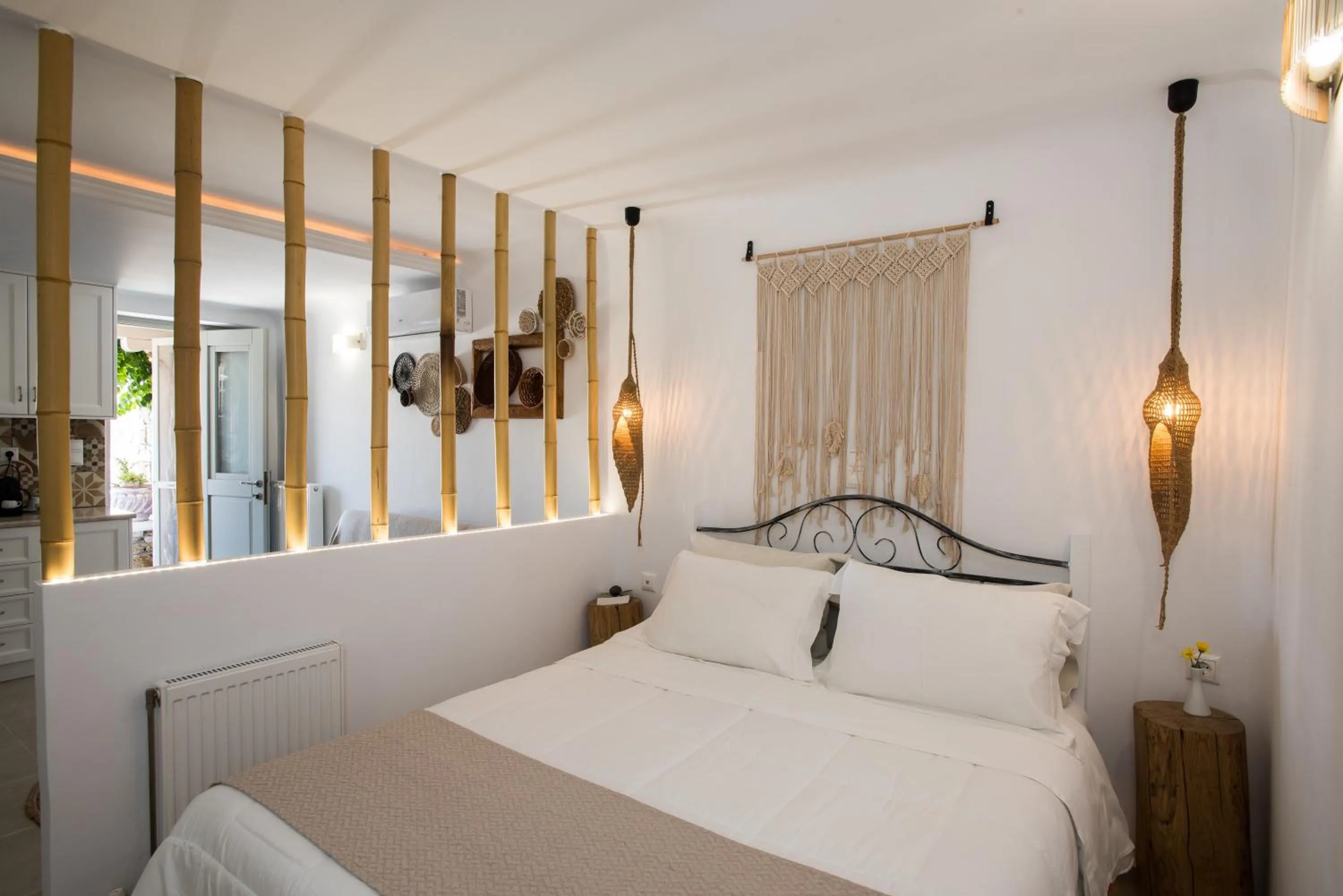 Bed in Mykonos Dot Apartments