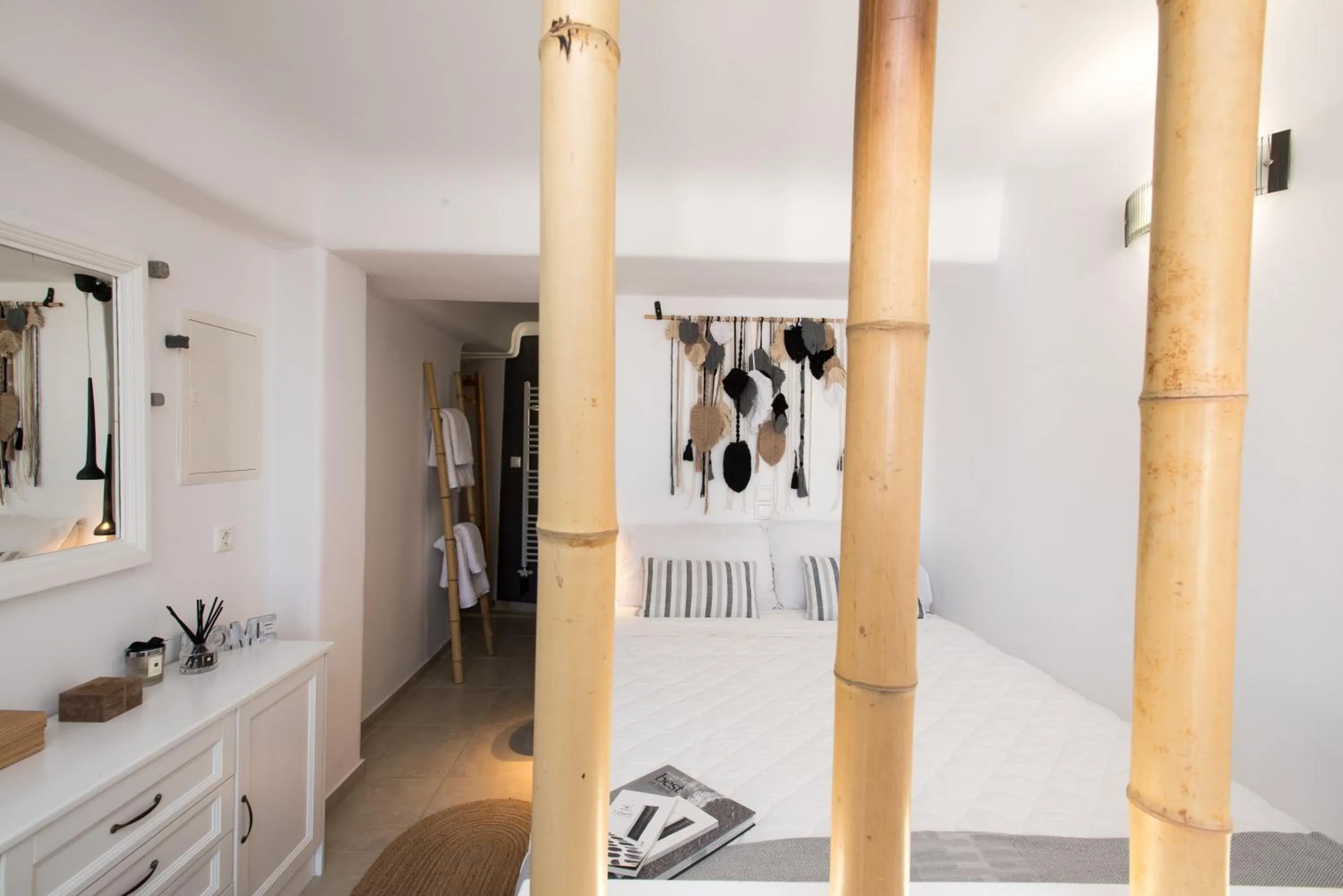 Bed in Mykonos Dot Apartments