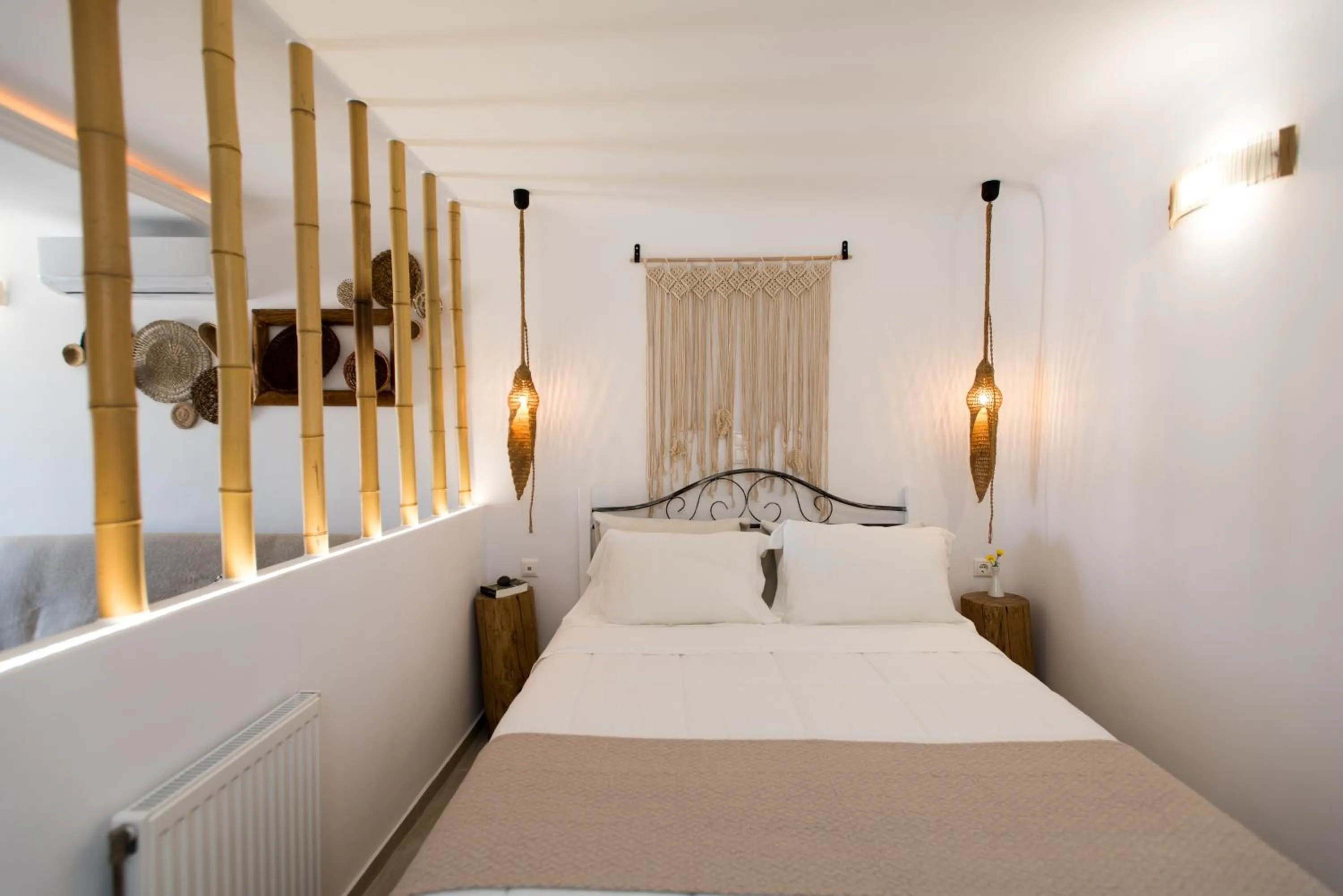 Bed in Mykonos Dot Apartments