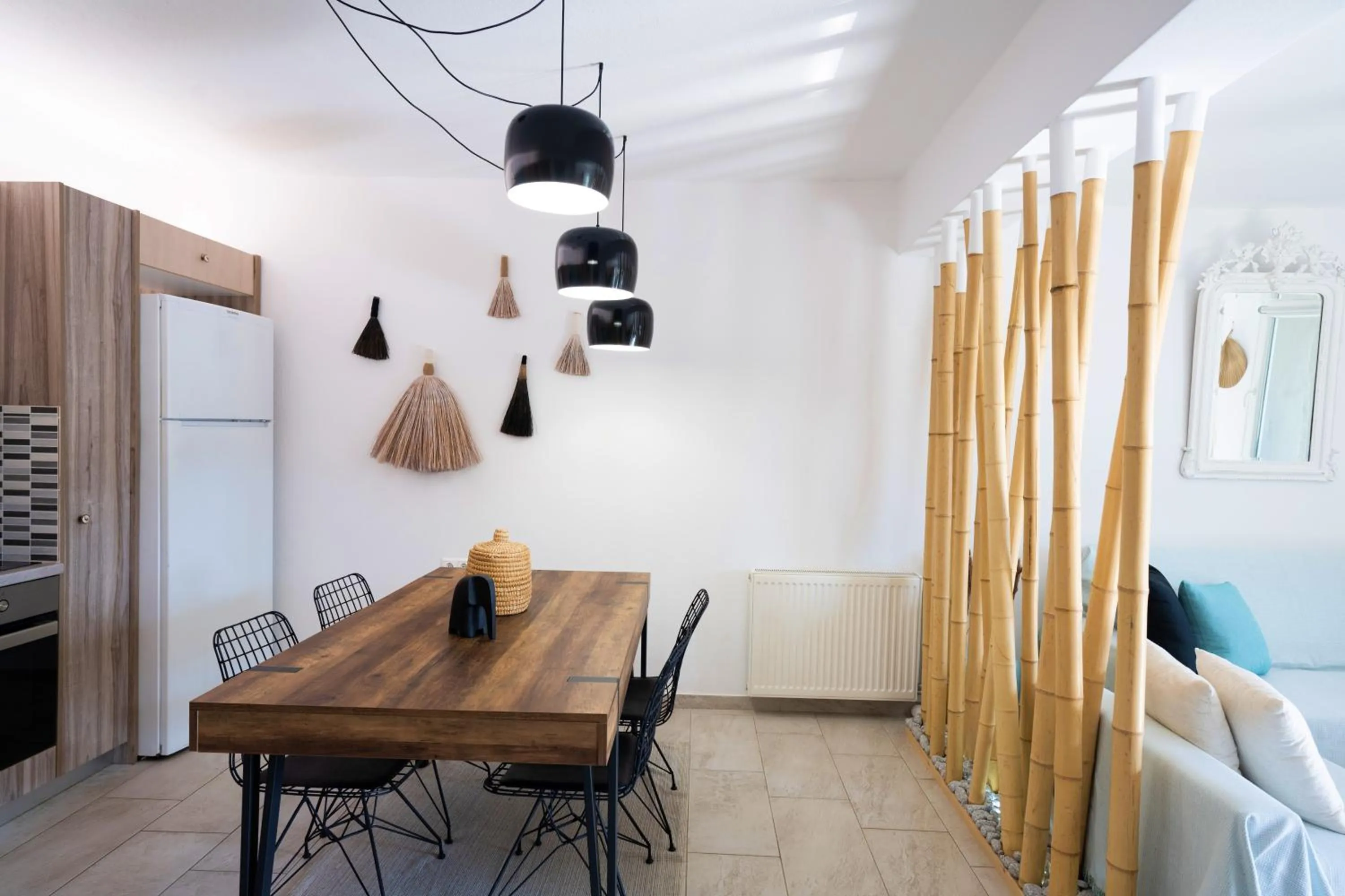 Kitchen or kitchenette in Mykonos Dot Apartments