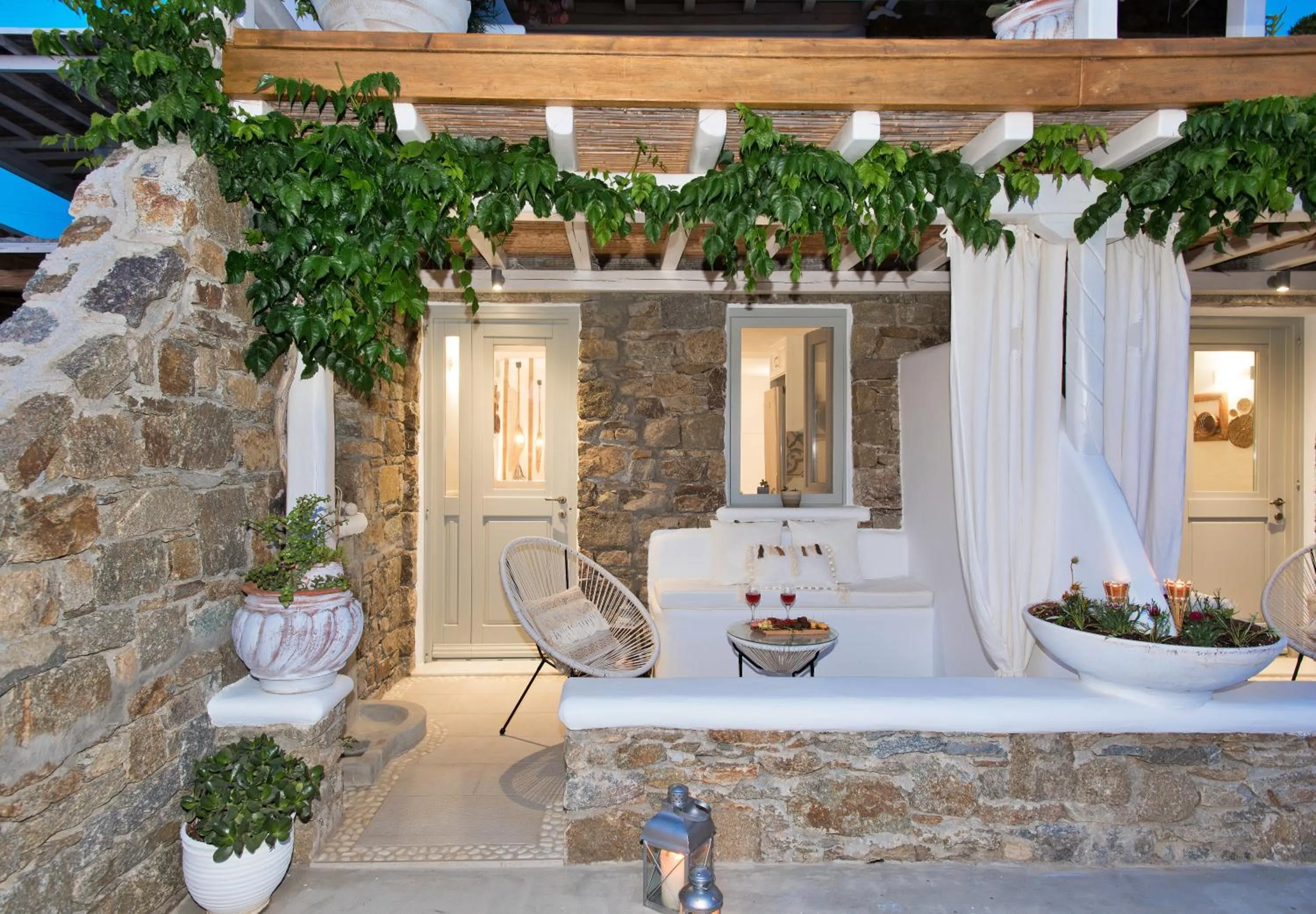 Patio in Mykonos Dot Apartments