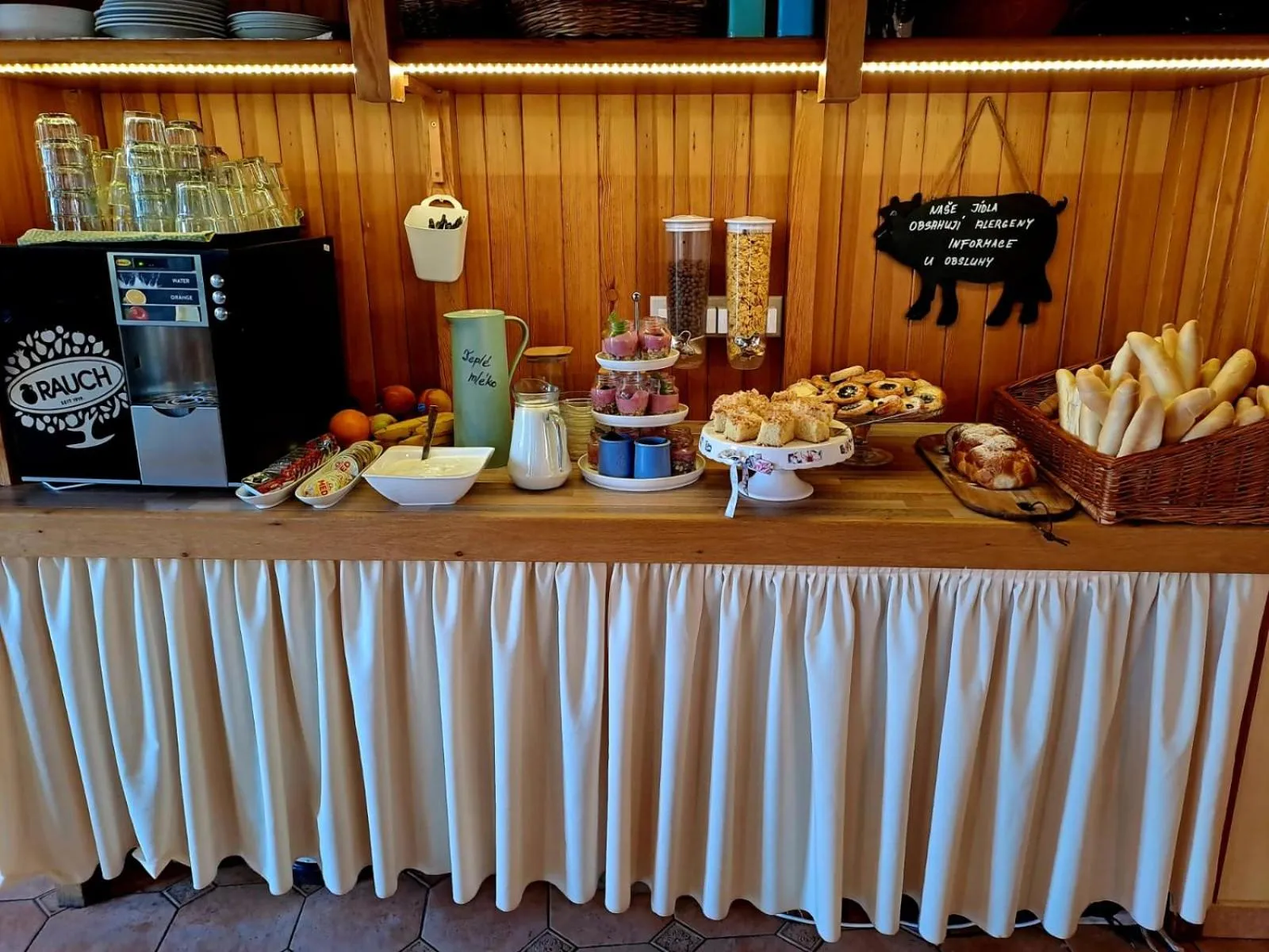 Breakfast in hotel ZLATÝ POTOK