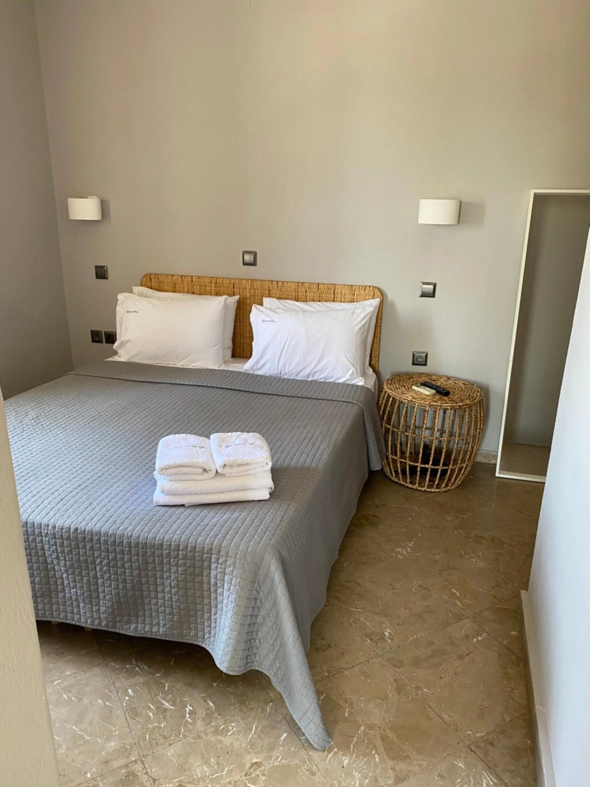 Bed in Rania Apartments Sea View