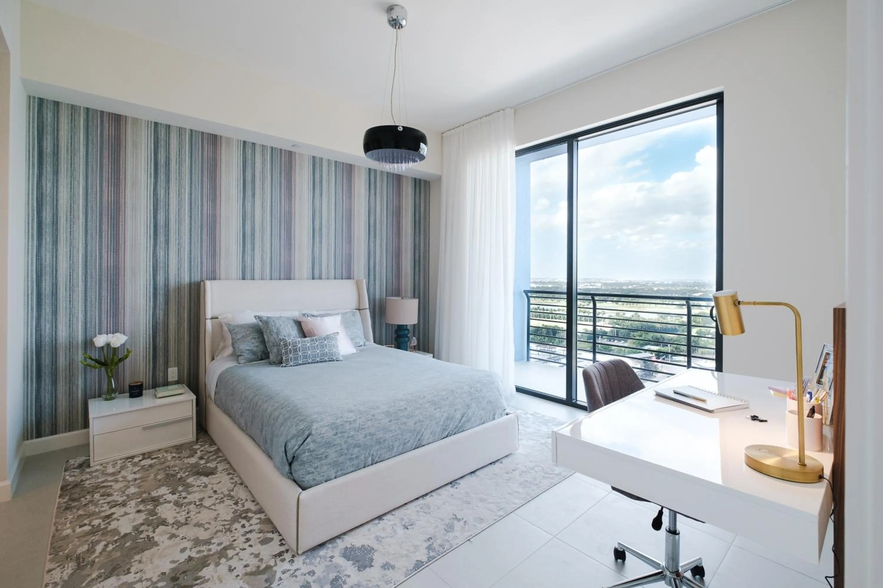 Balcony/Terrace, Bed in Provident Grand Luxury Short-Term Residences