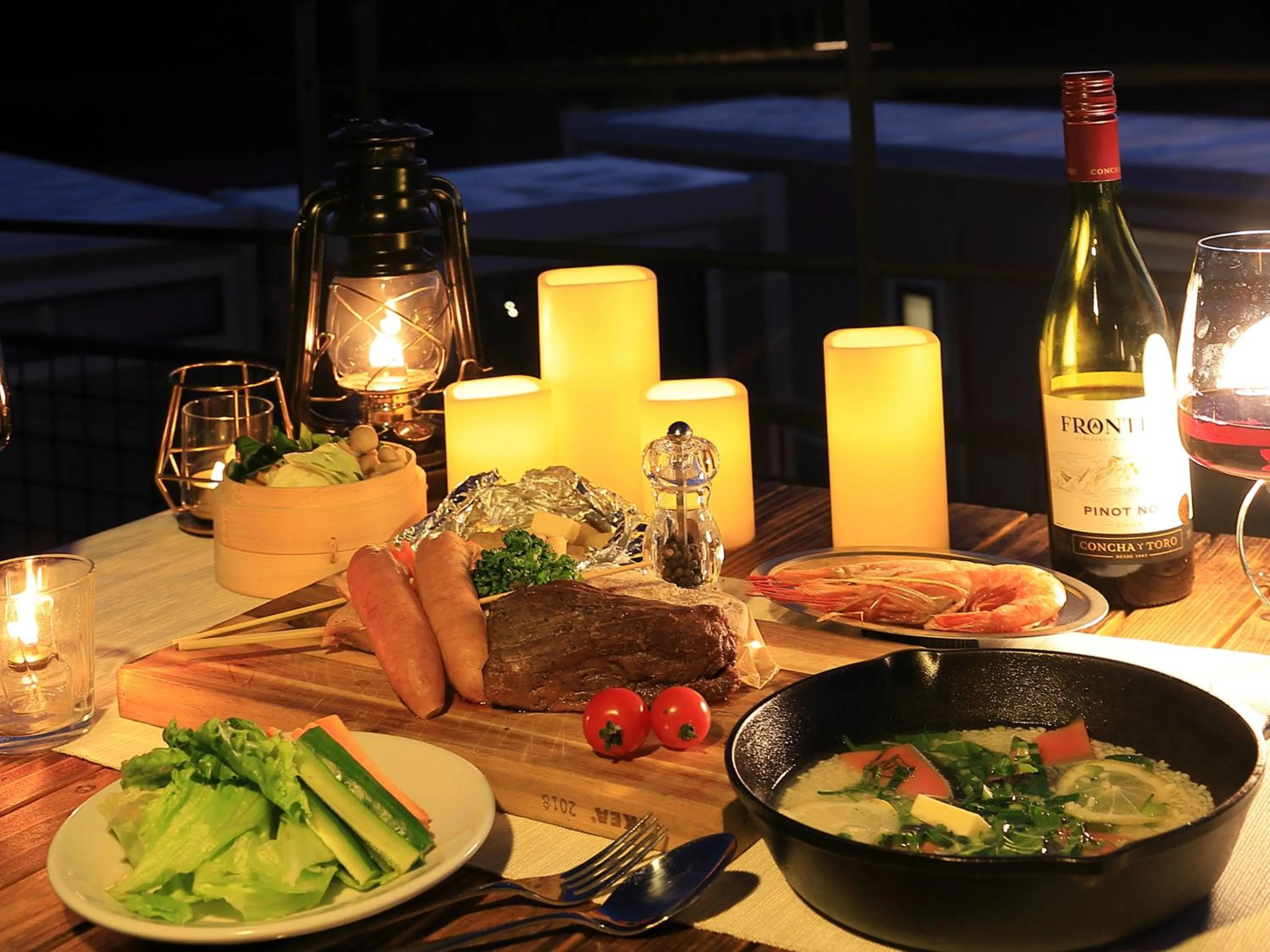 Food and drinks in Fukiagehama Field Hotel