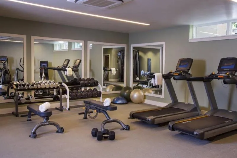 Fitness centre/facilities in Luxury 2 Bedroom Downtown Aspen Vacation Rental With Access To A Heated Pool, Hot Tubs, Game Room And Spa