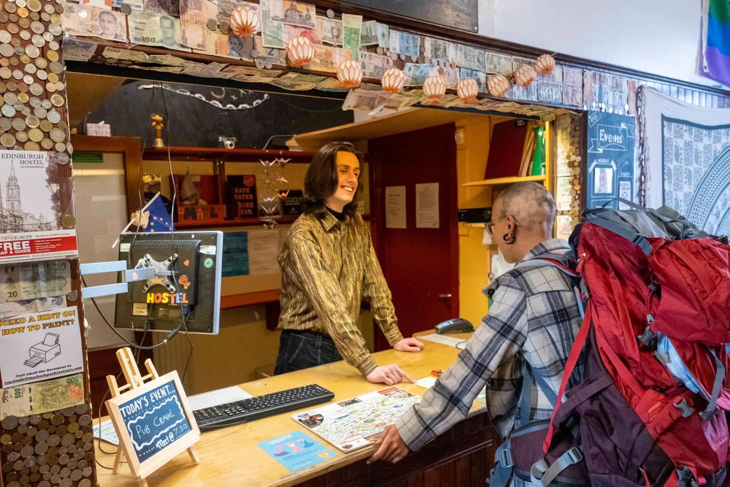 Lobby or reception in Royal Mile Backpackers