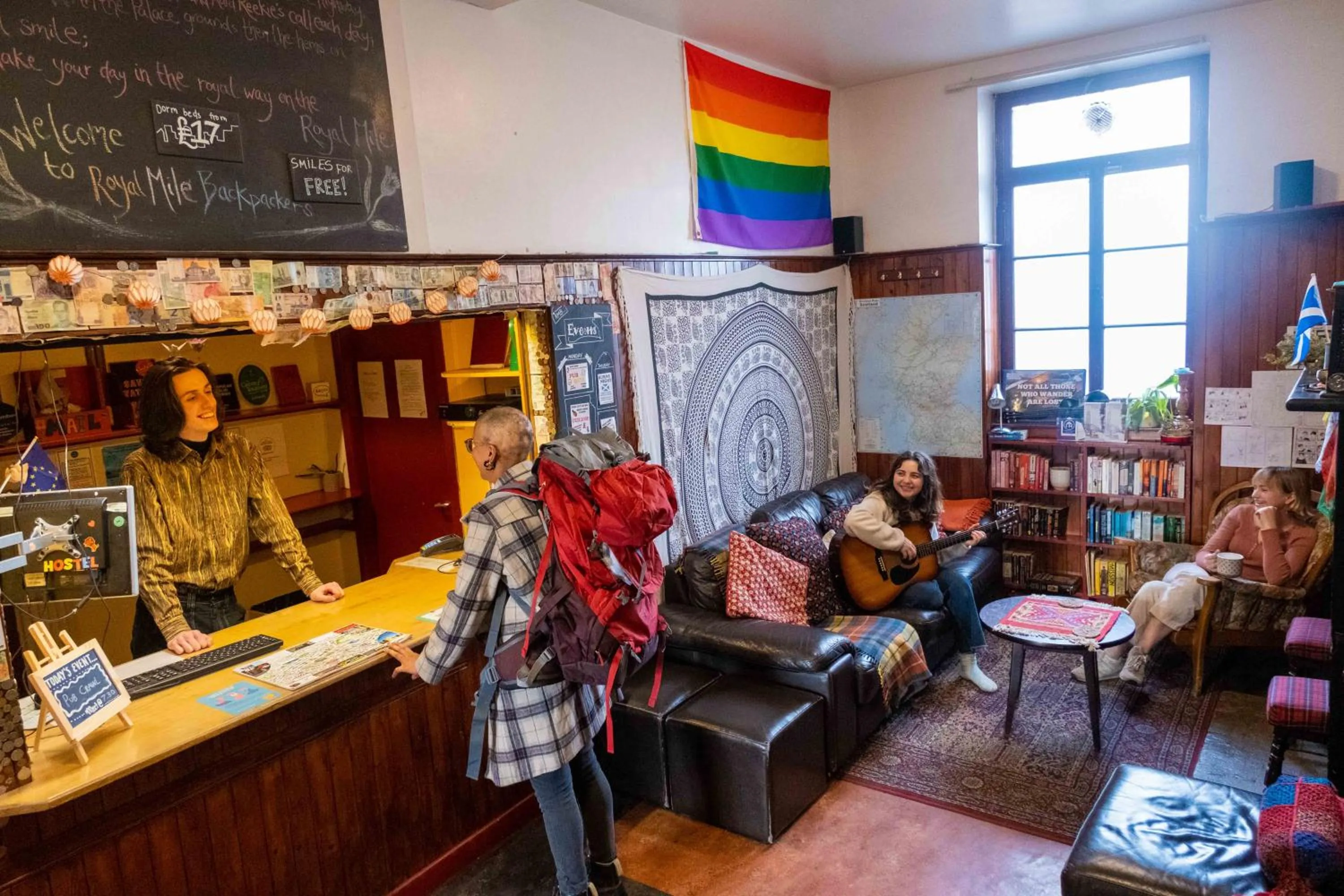 Lobby or reception in Royal Mile Backpackers