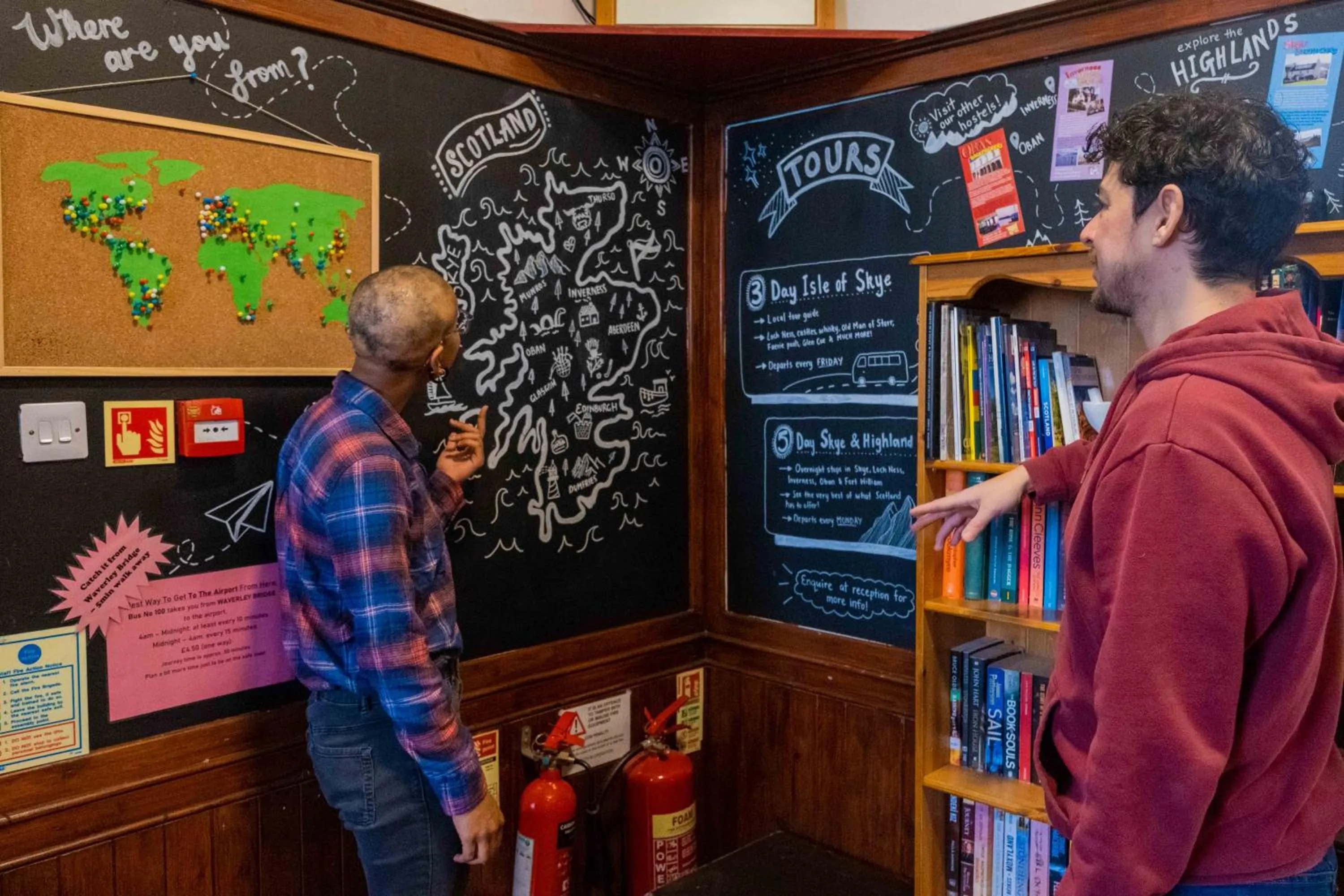 Communal lounge/ TV room in Royal Mile Backpackers