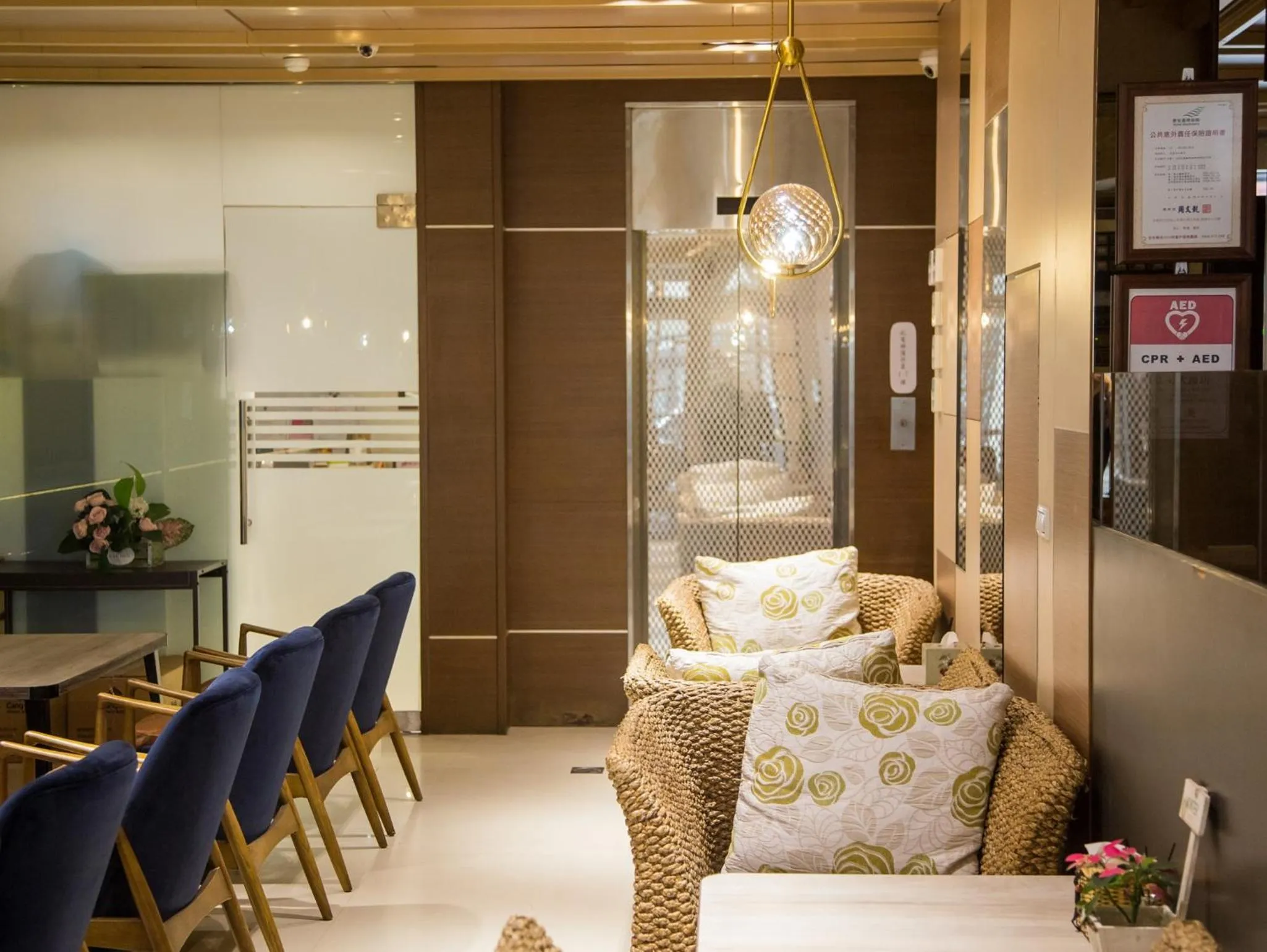 Seating area in Mei Jia Mei Hotel