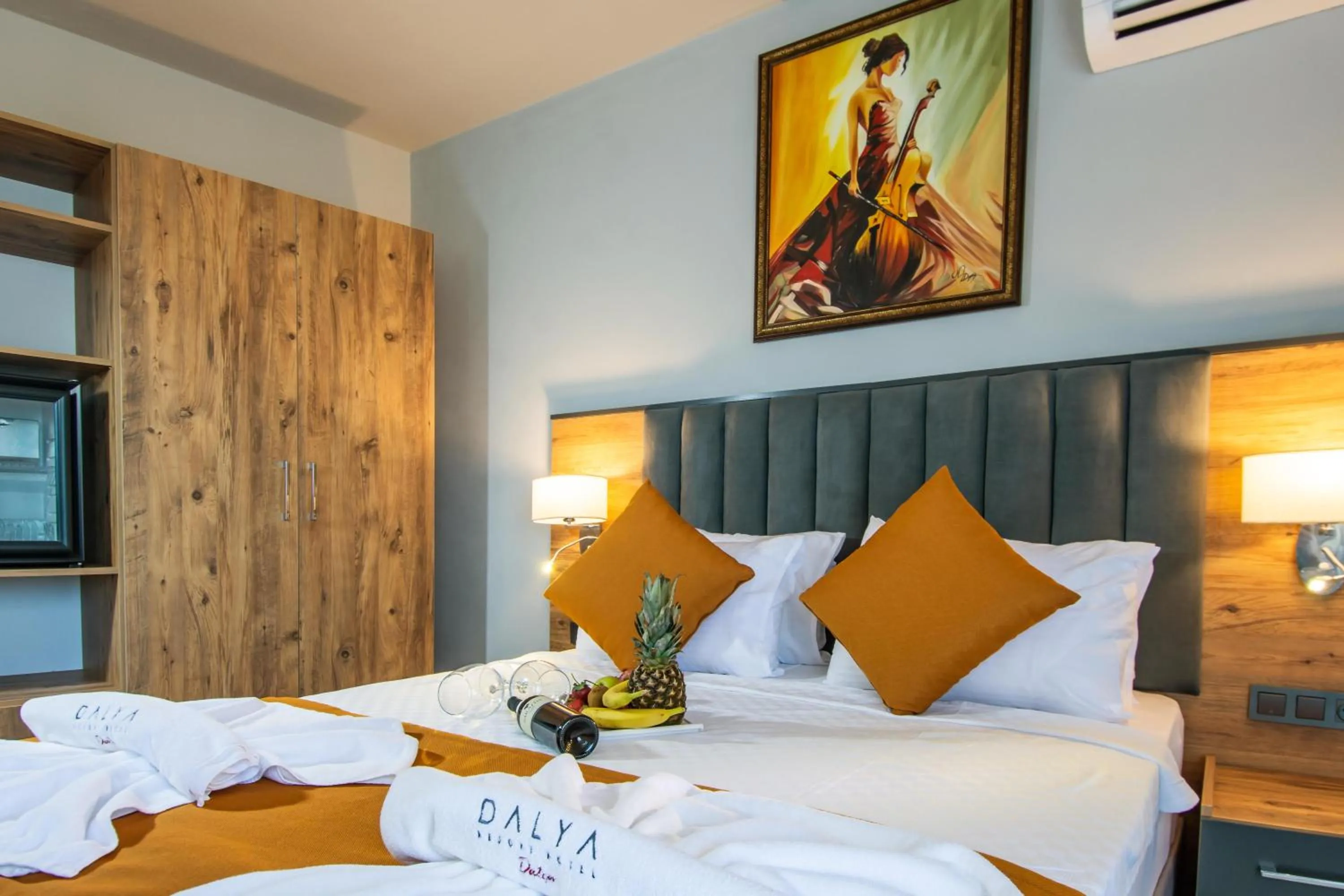 Bed in Dalya Resort Aqua & Spa Hotel Datça