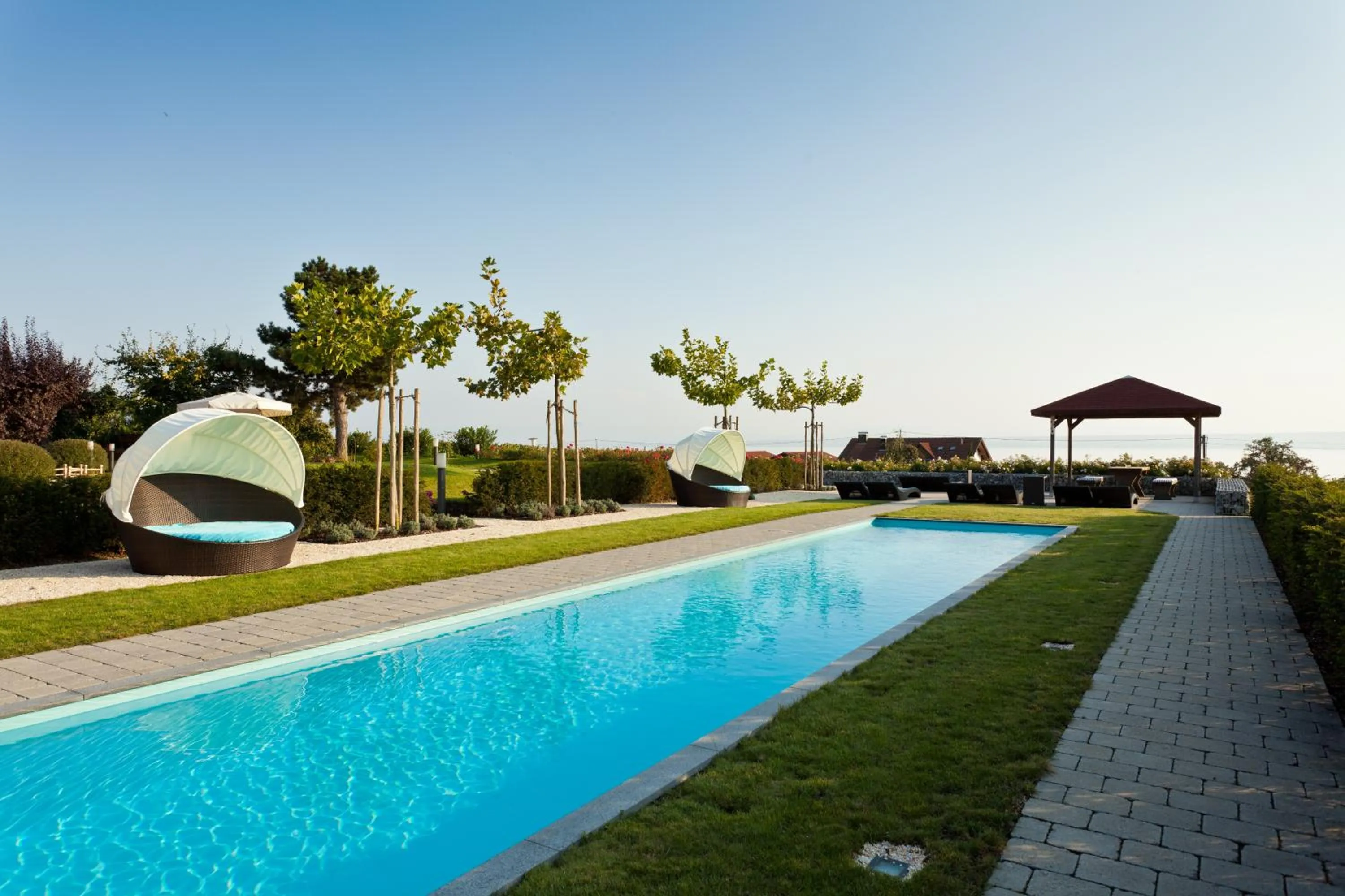 Swimming pool in Burgunderhof Bodensee - Adults only