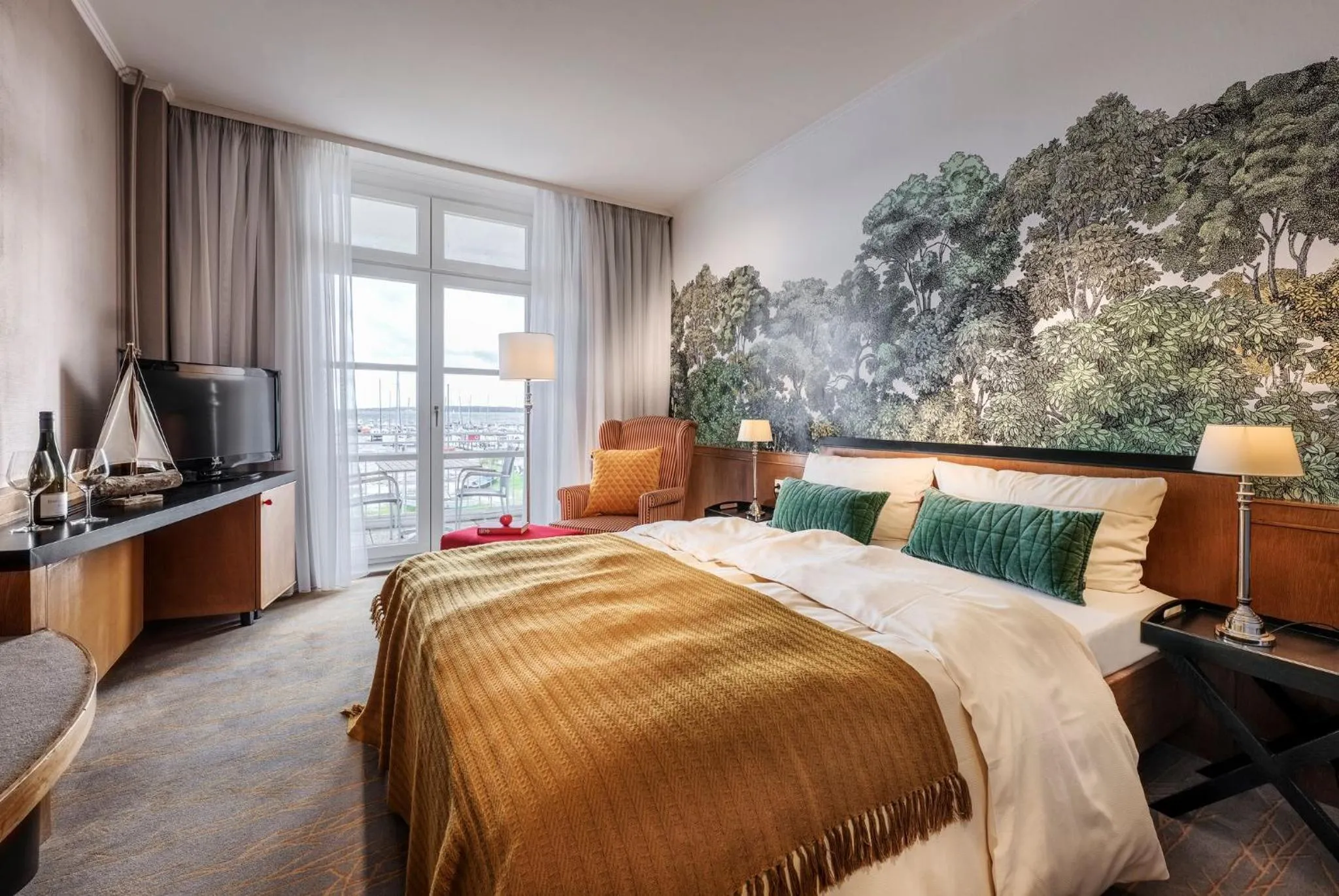 Bed in Hotel Wassersleben