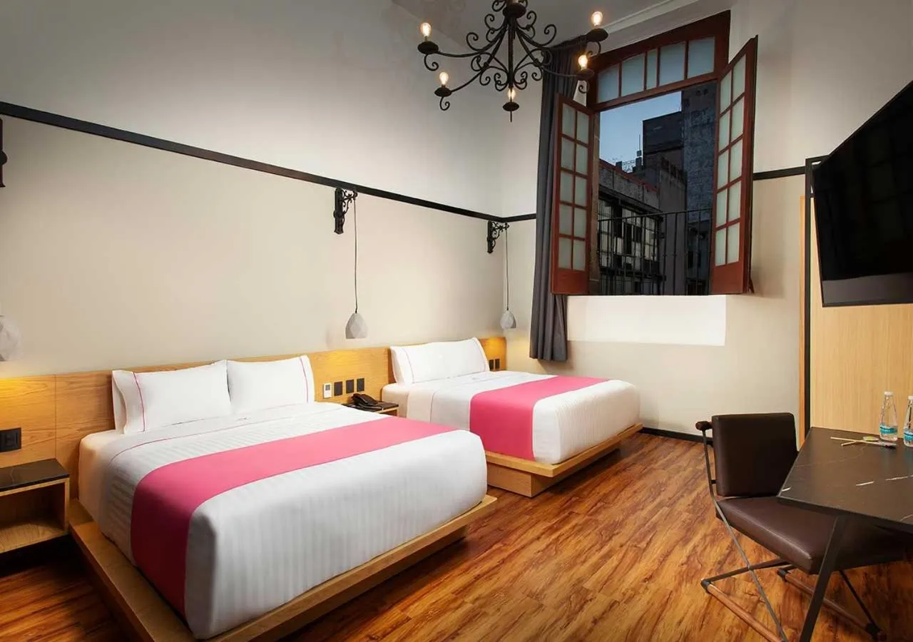 View (from property/room), Bed in Hotel MX más centro CDMX, Trademark Collection by Wyndham