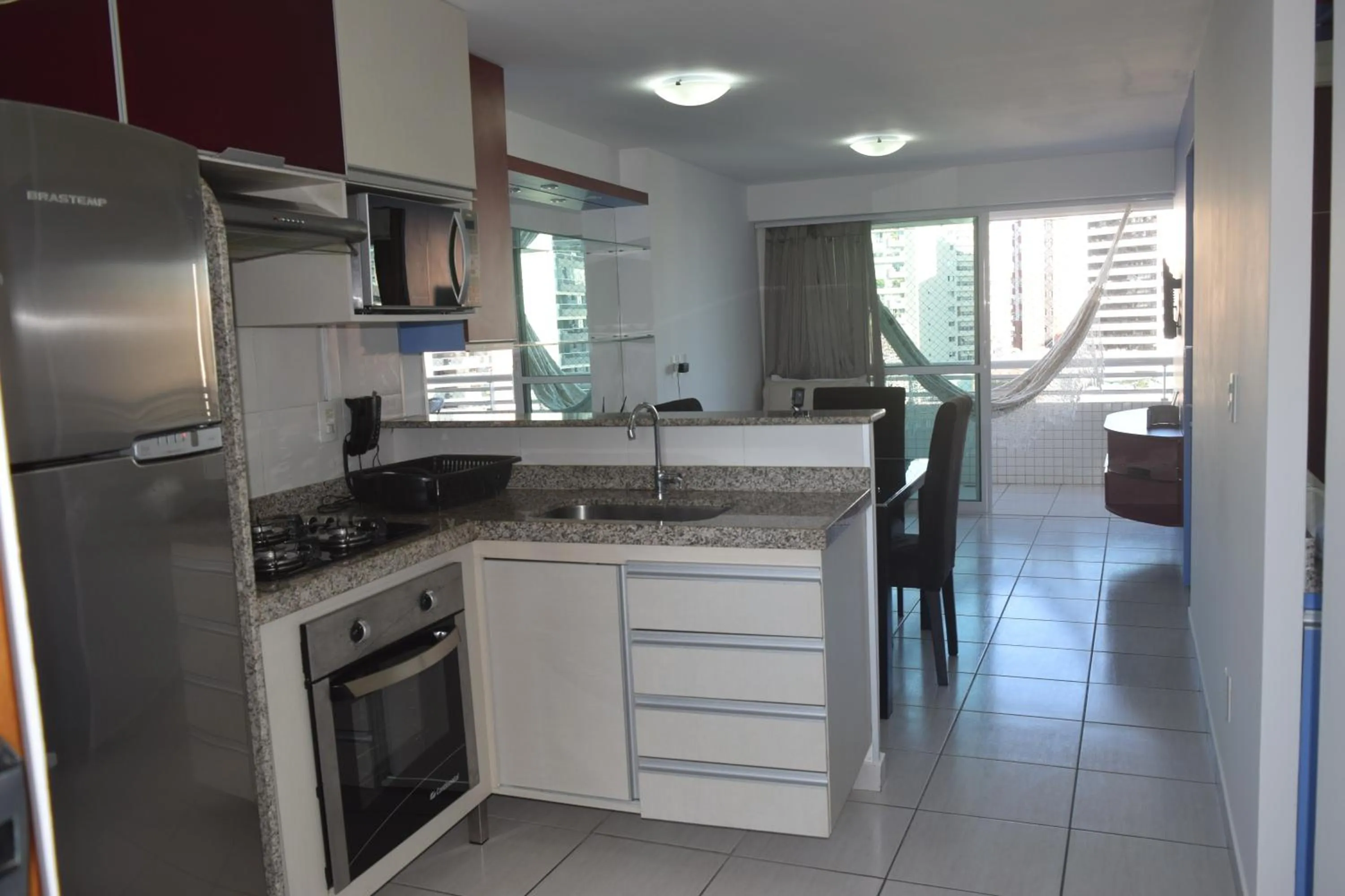 Communal kitchen in VIP Beira Mar Residence