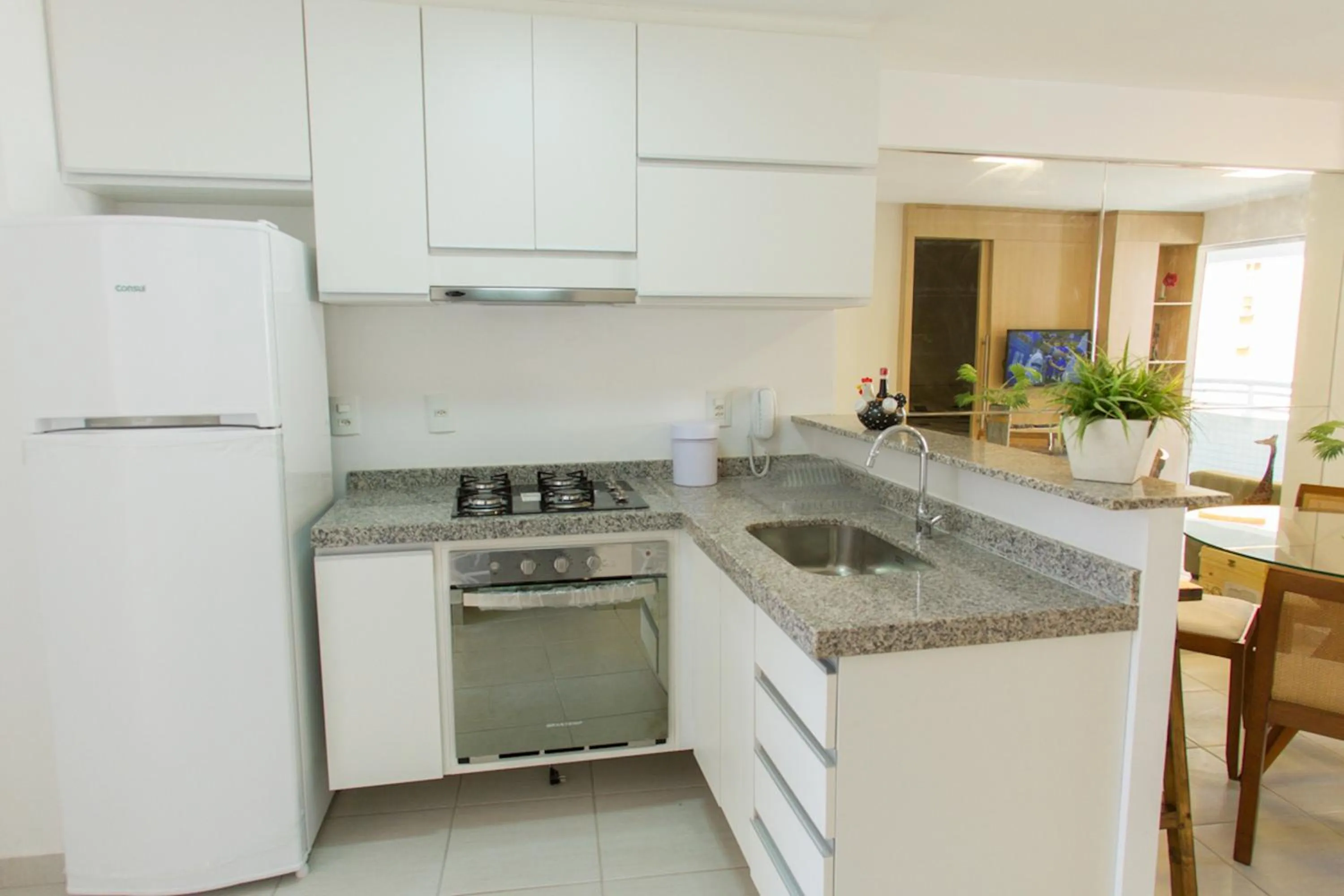 Kitchen or kitchenette in VIP Beira Mar Residence