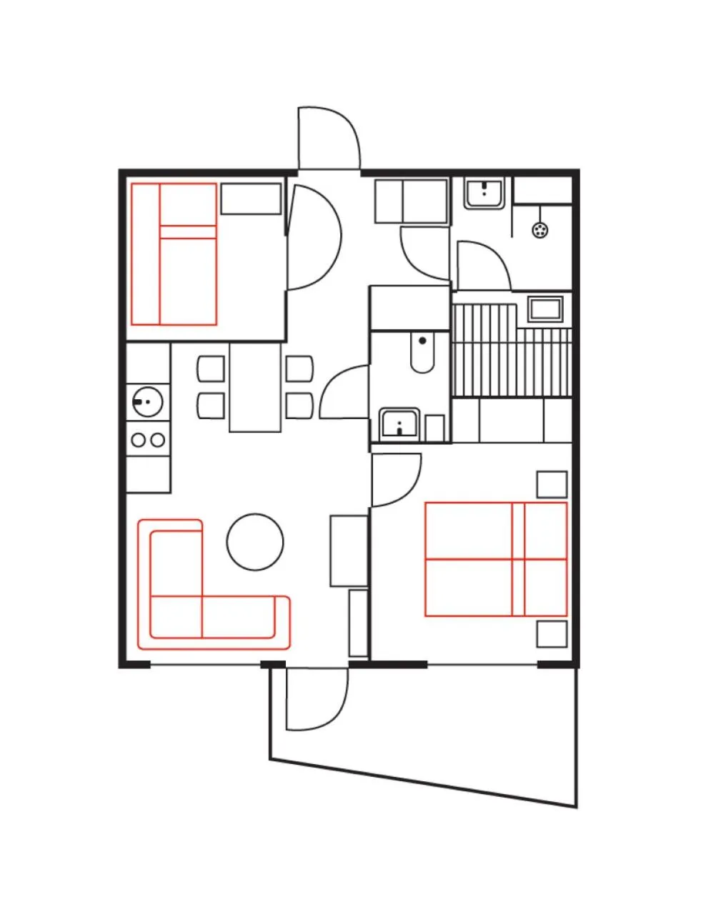 Floor plan in Ski-Inn RukaSuites