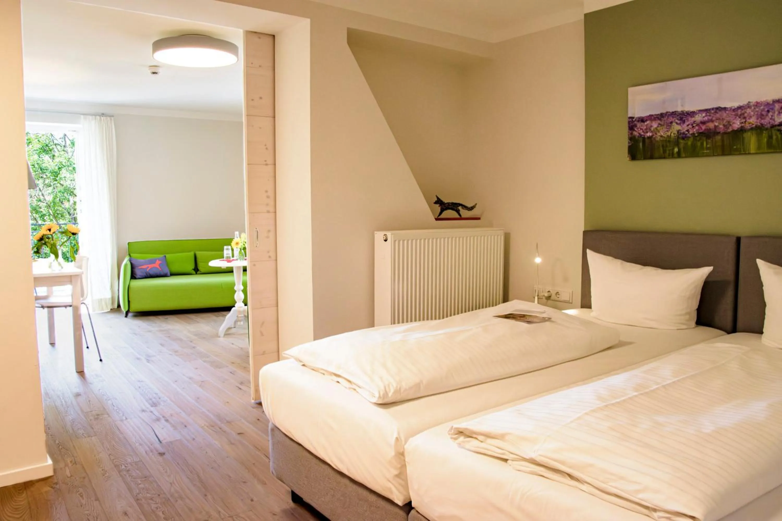 Living room, Bed in Fuchsbräu