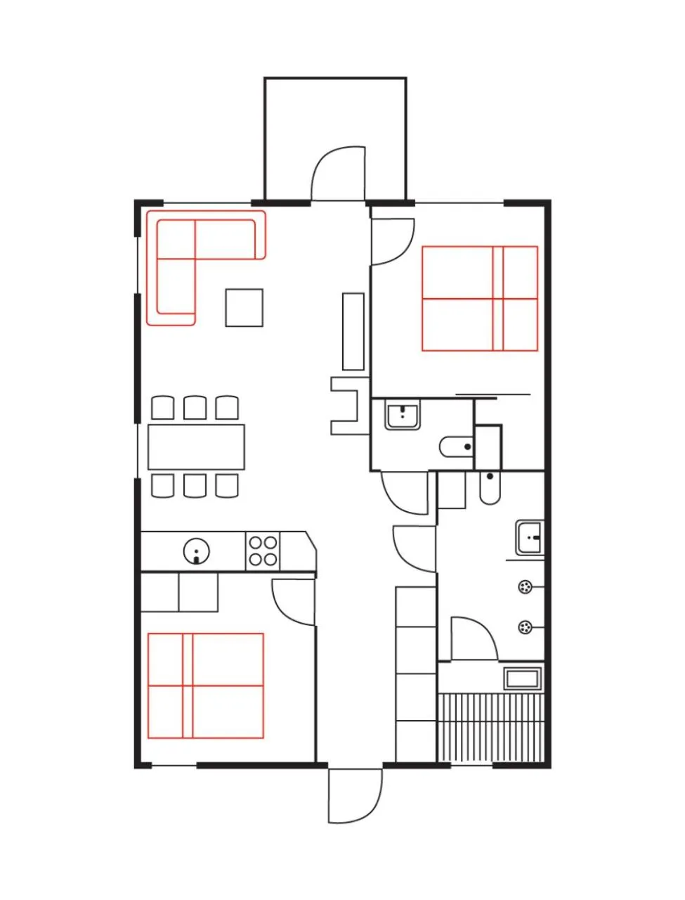 Floor plan in Ski-Inn AurinkoRinne