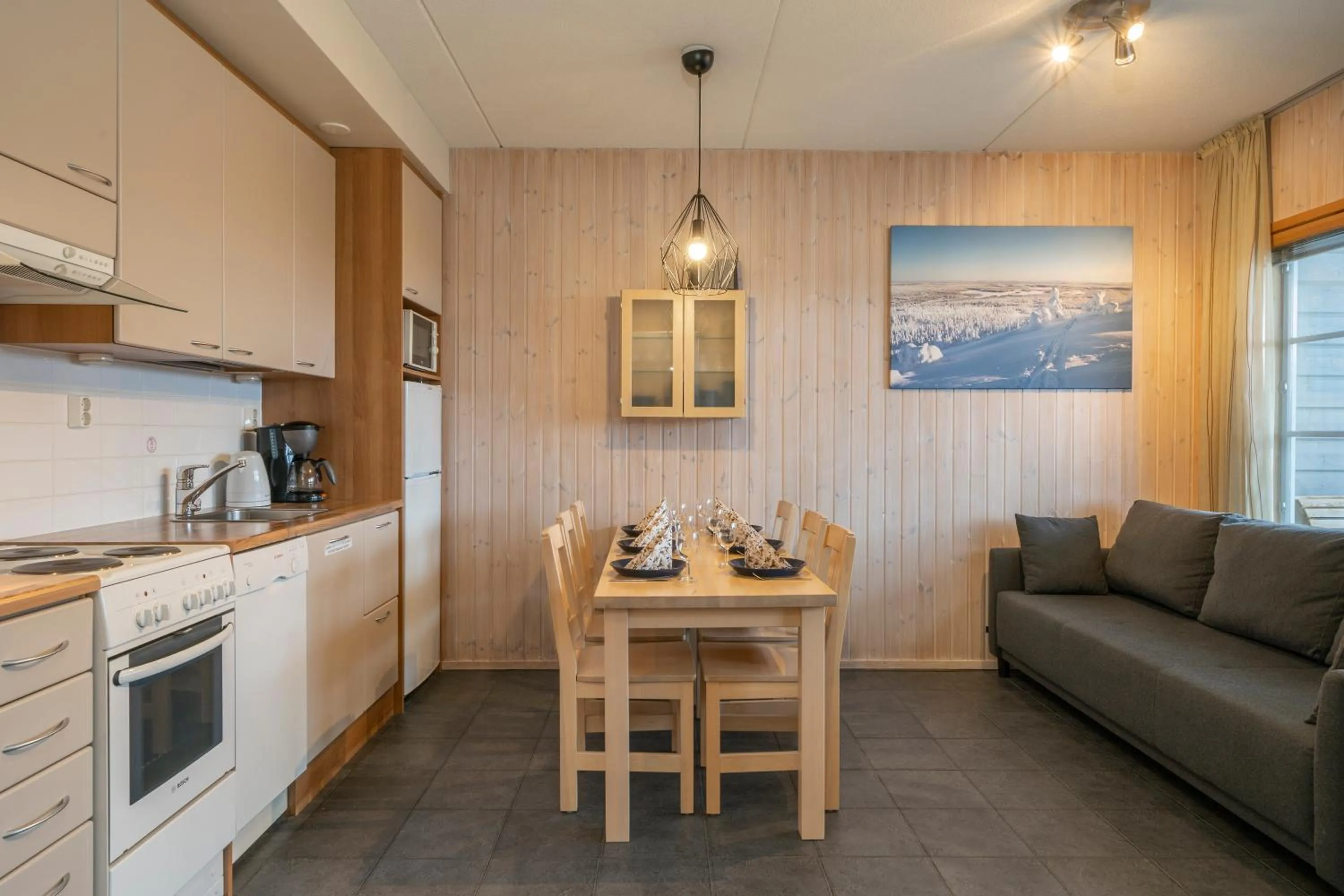 Kitchen or kitchenette in Ski-Inn RukaTonttu